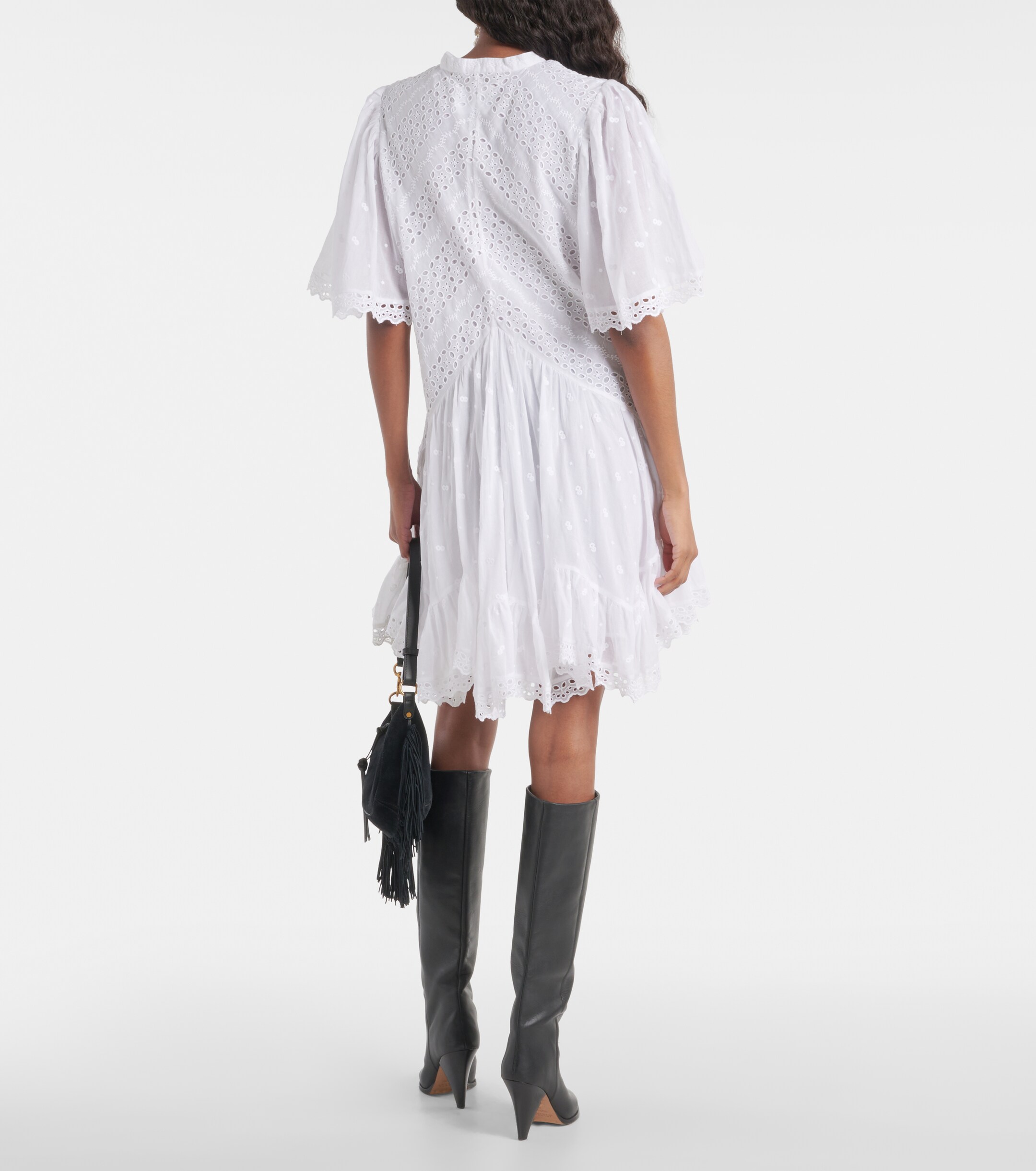 Marant Étoile Slayae embroidered cotton minidress