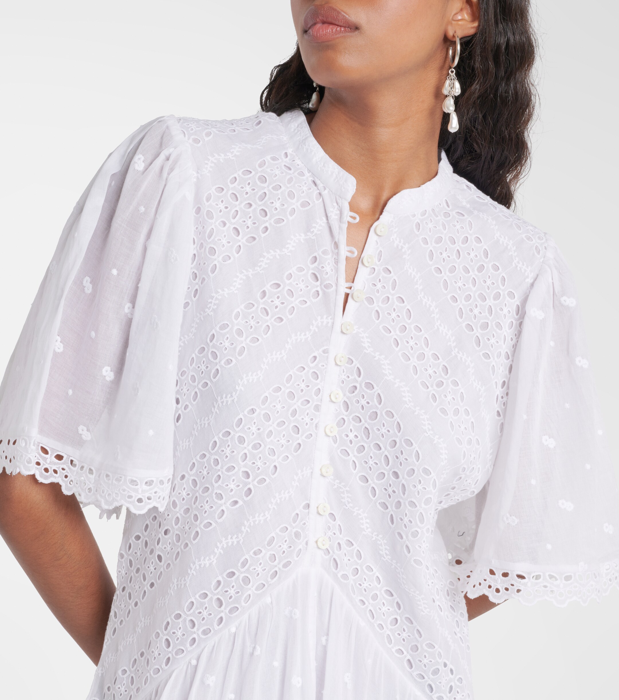Marant Étoile Slayae embroidered cotton minidress