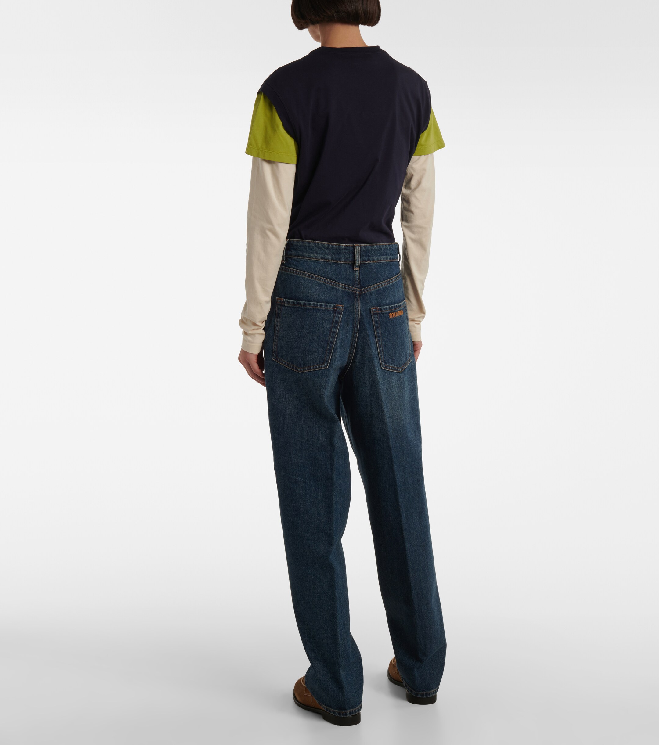 Miu Miu High-rise boyfriend jeans