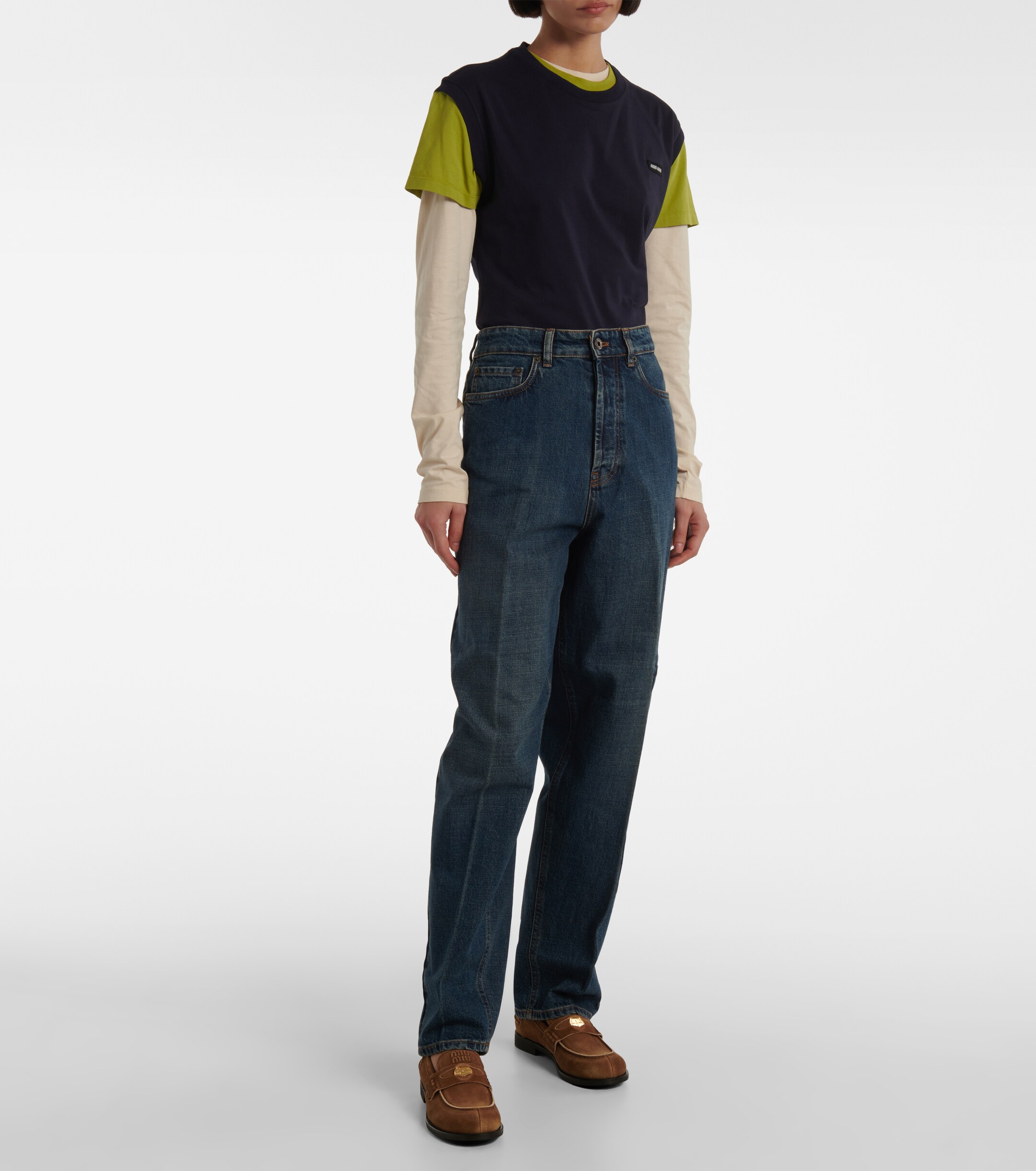 Miu Miu High-rise boyfriend jeans