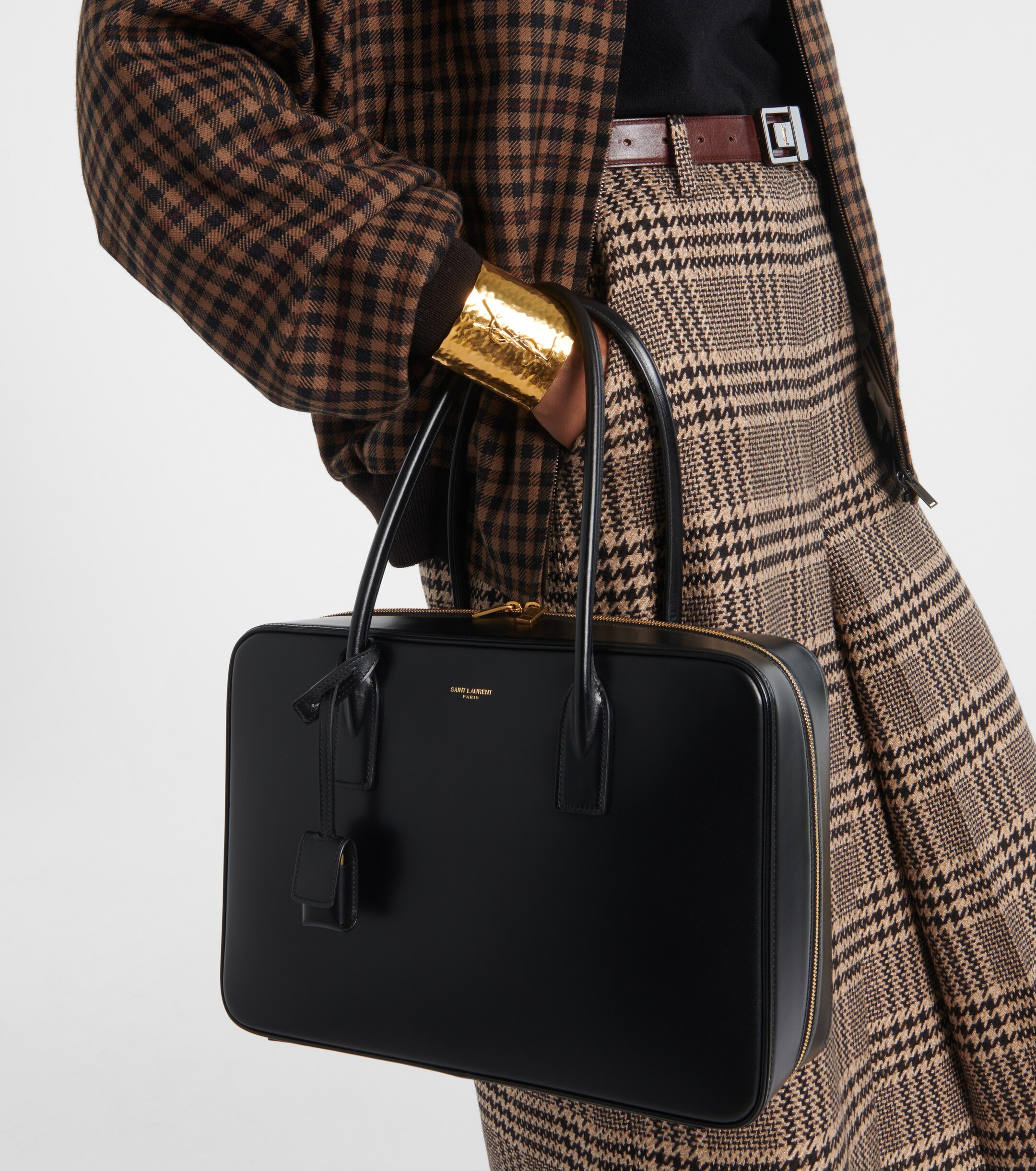 Saint Laurent Sac De Jour leather tote bag