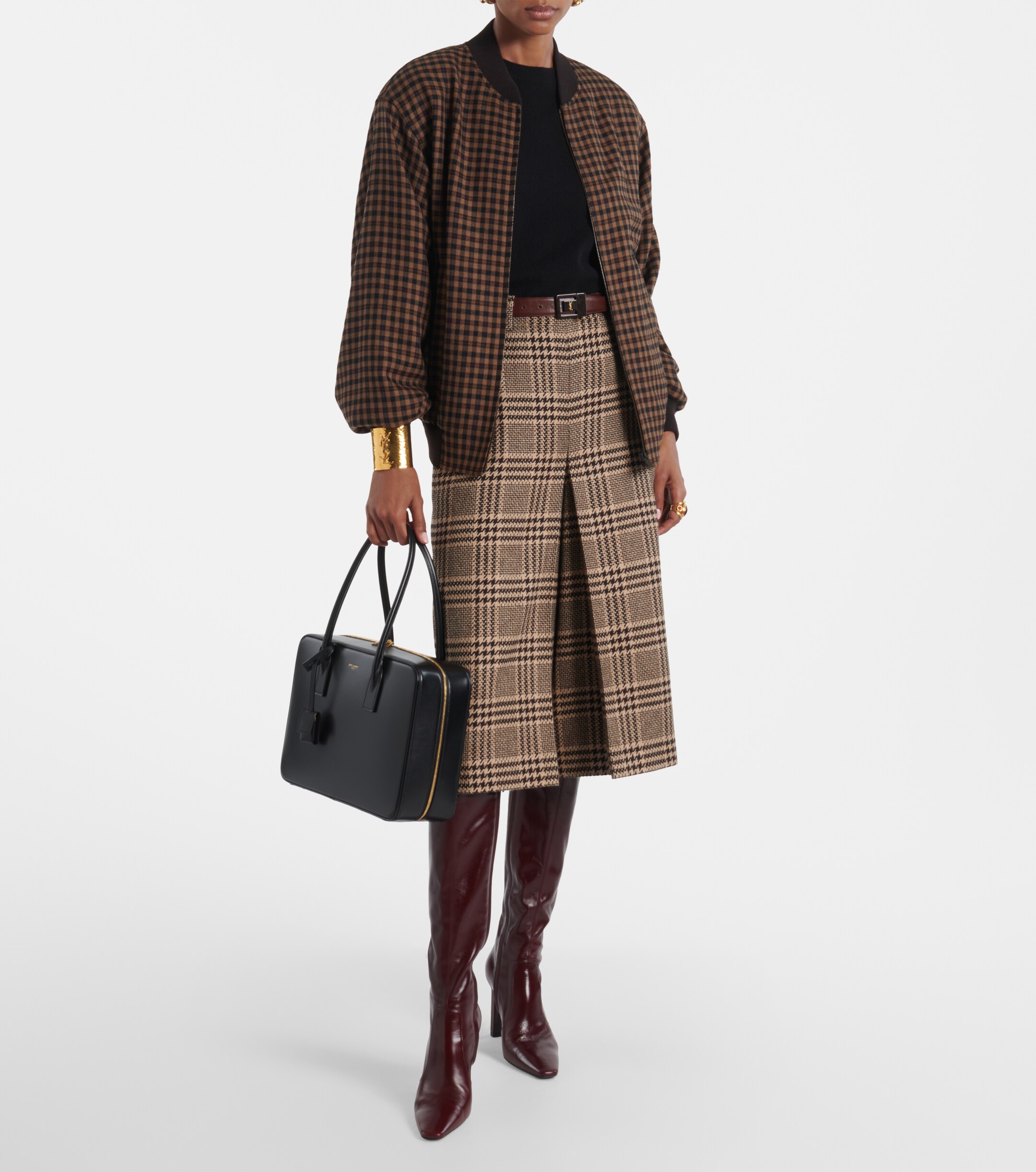 Saint Laurent Sac De Jour leather tote bag