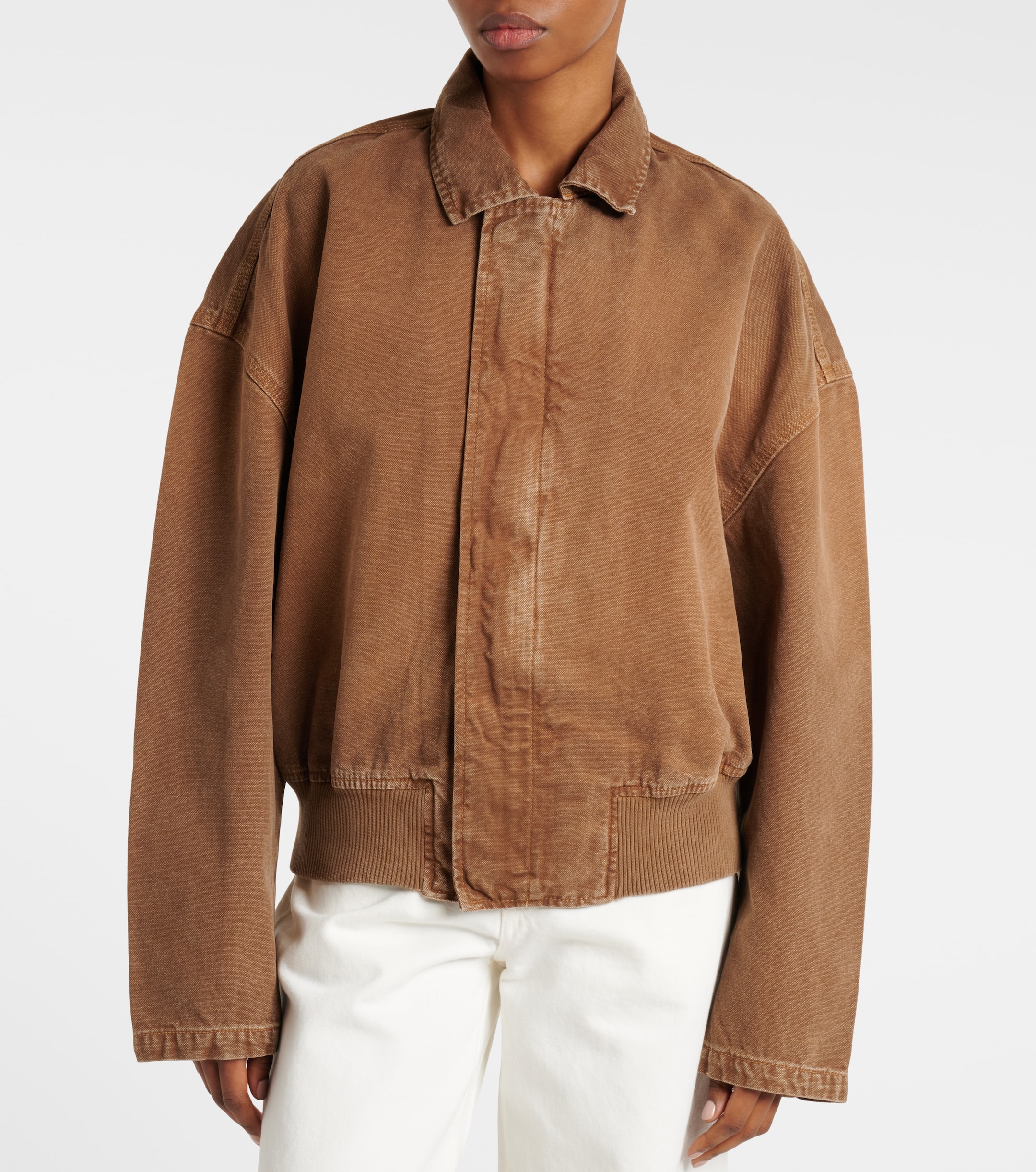 SLVRLAKE Harlem cotton canvas bomber jacket