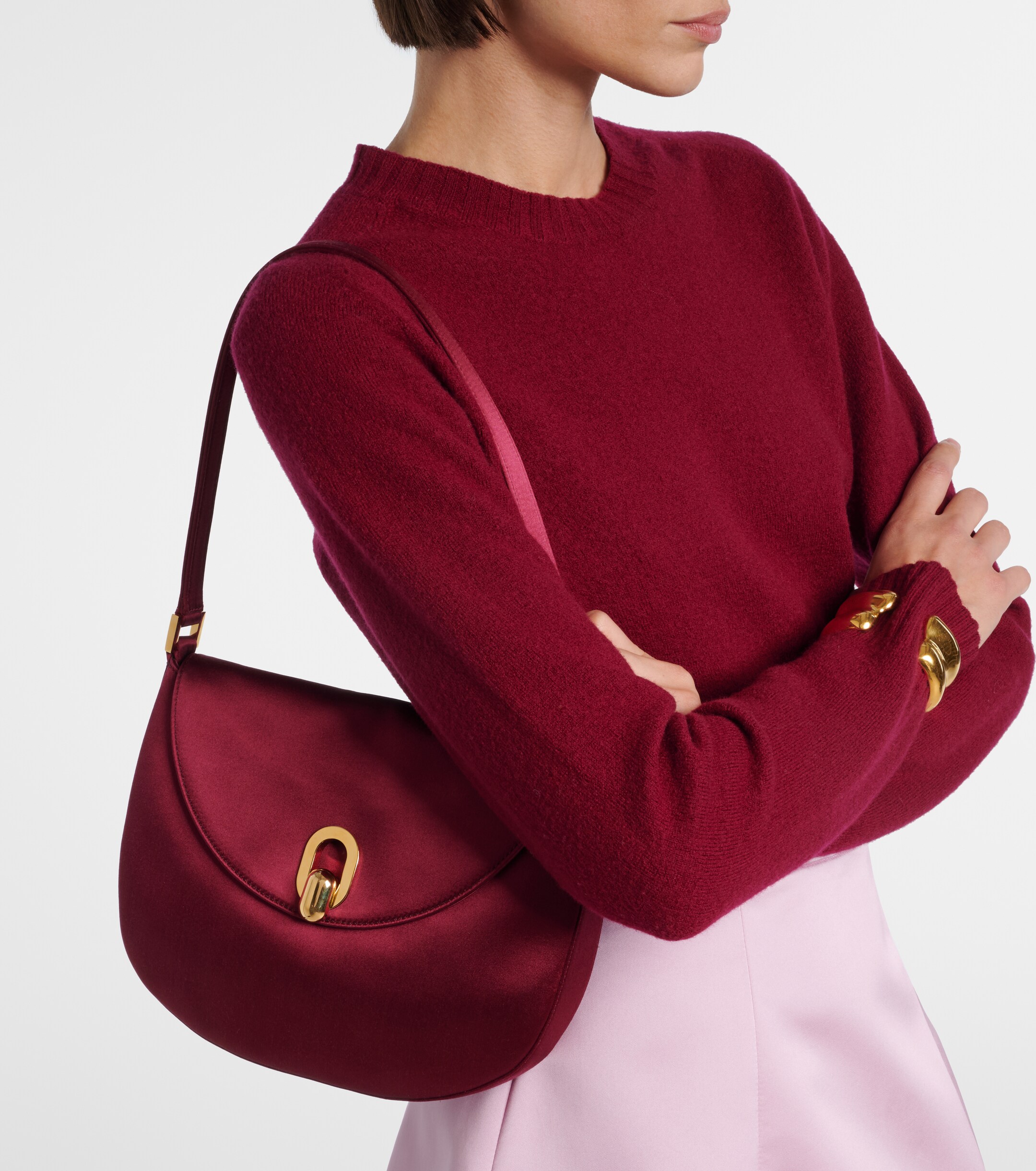 Savette Tondo Small satin shoulder bag thumbnail