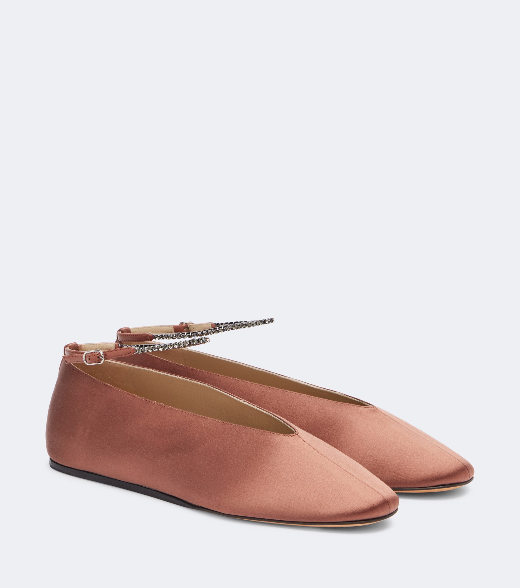 LE MONDE BERYL Le Monde Béryl Olympia embellished satin ballet flats