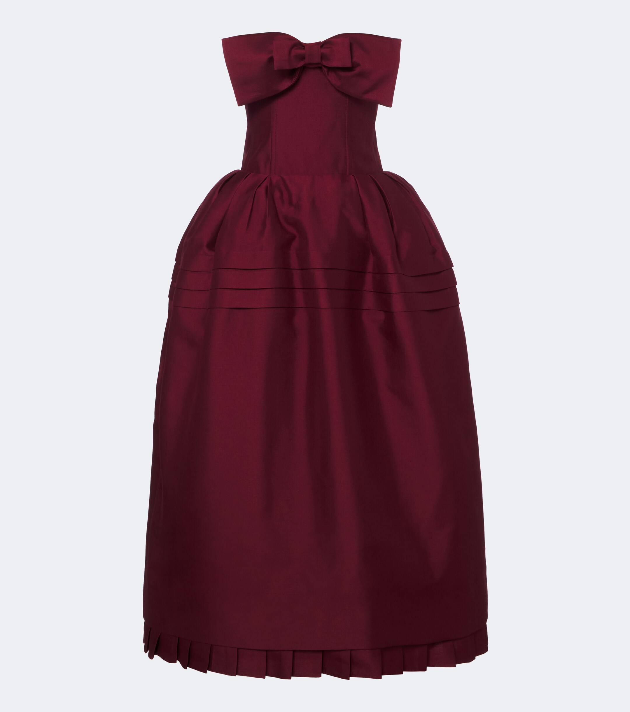SHUSHU/TONG Shushu/Tong Bow-detail wool and silk blend bustier dress