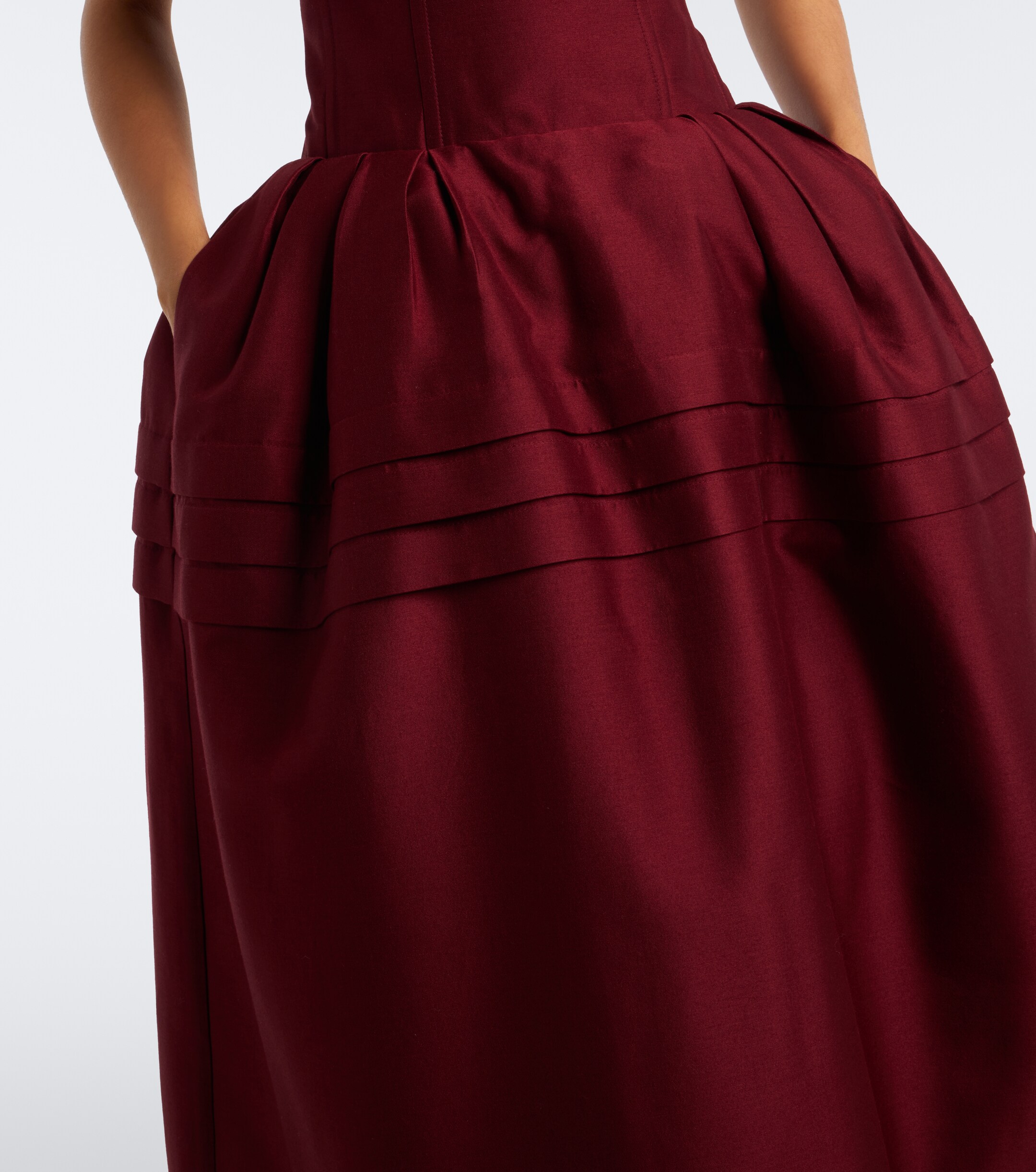 SHUSHU/TONG Shushu/Tong Bow-detail wool and silk blend bustier dress