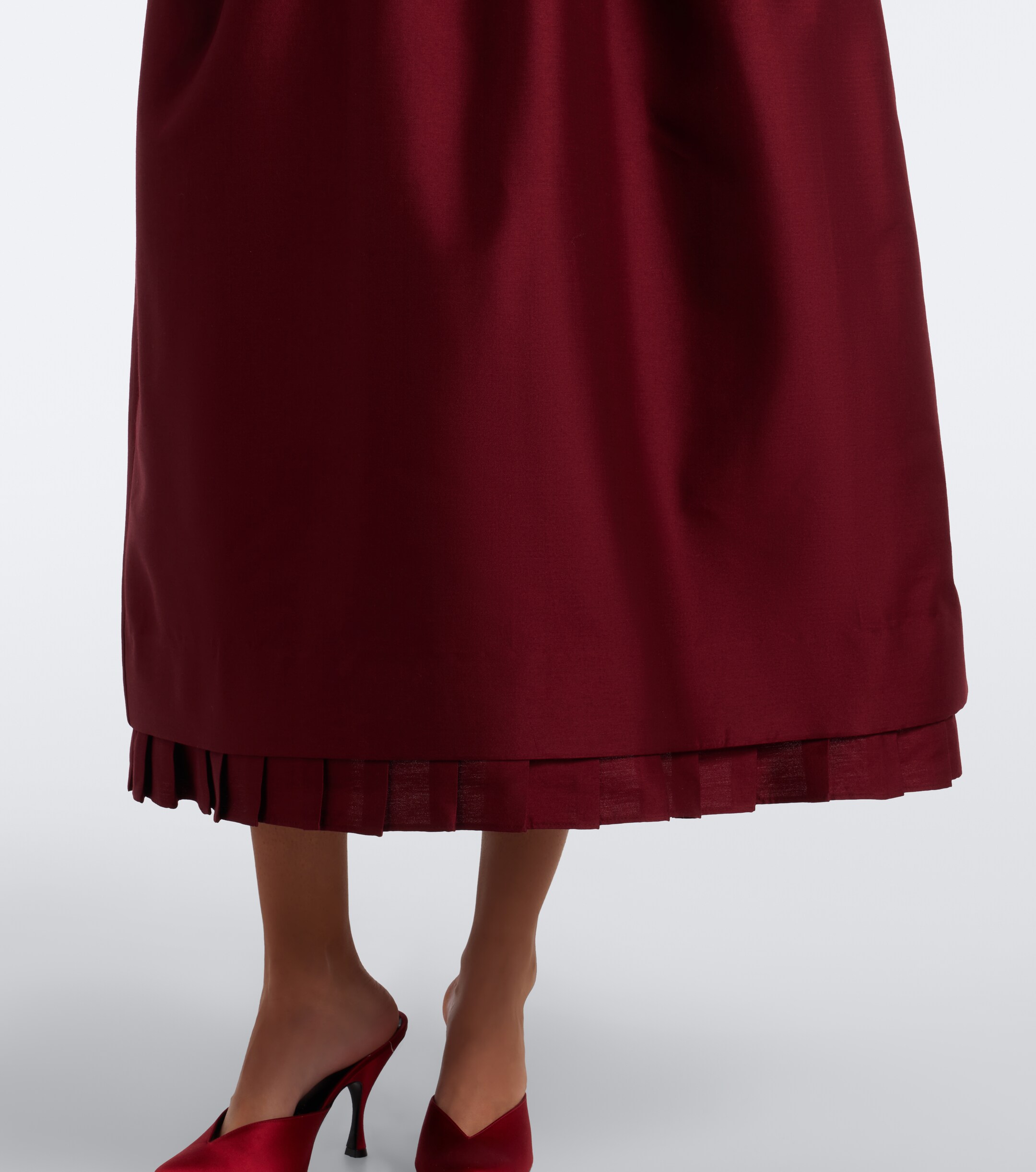 SHUSHU/TONG Shushu/Tong Bow-detail wool and silk blend bustier dress