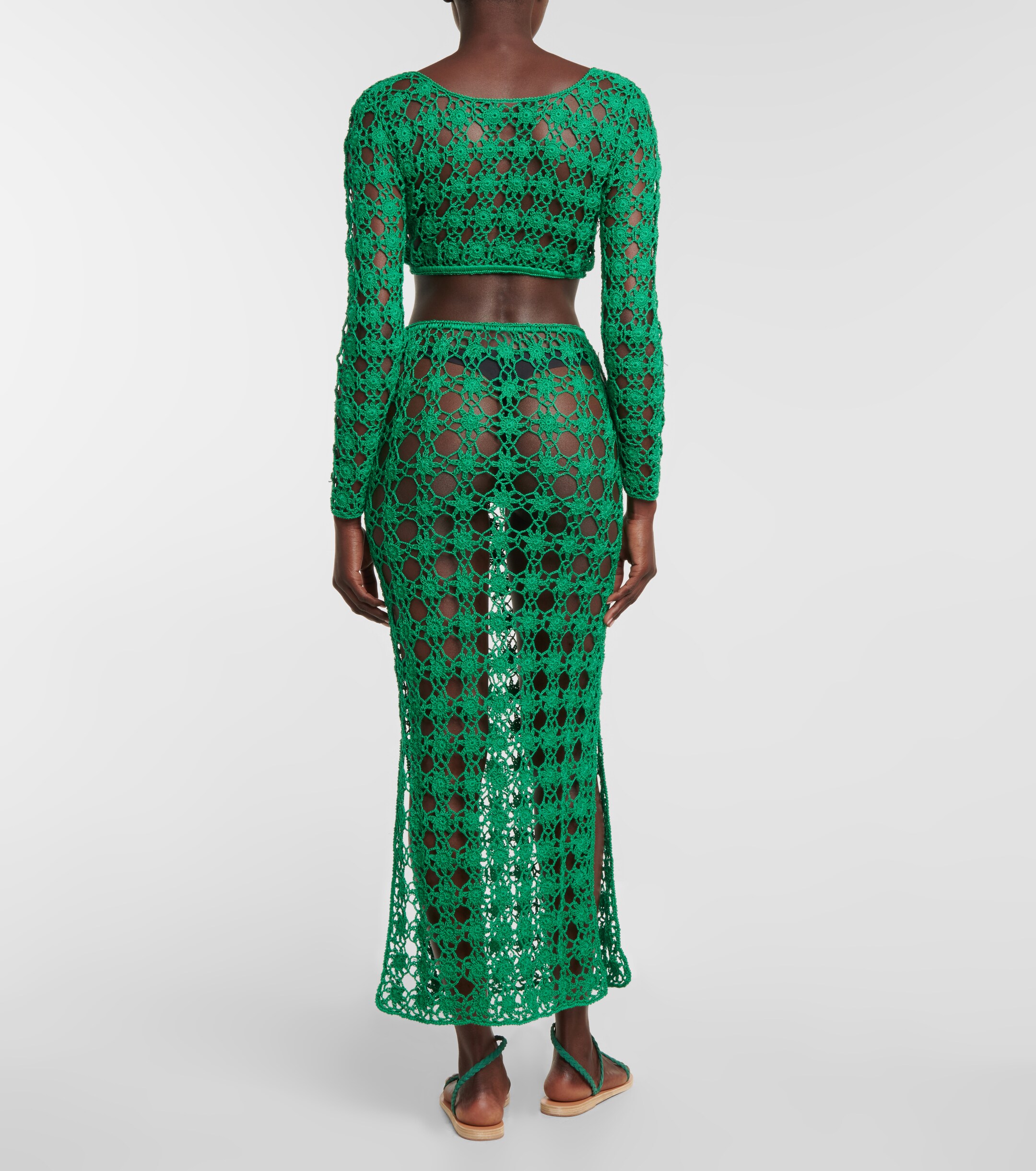 Anna Kosturova Bella crochet cotton crop top