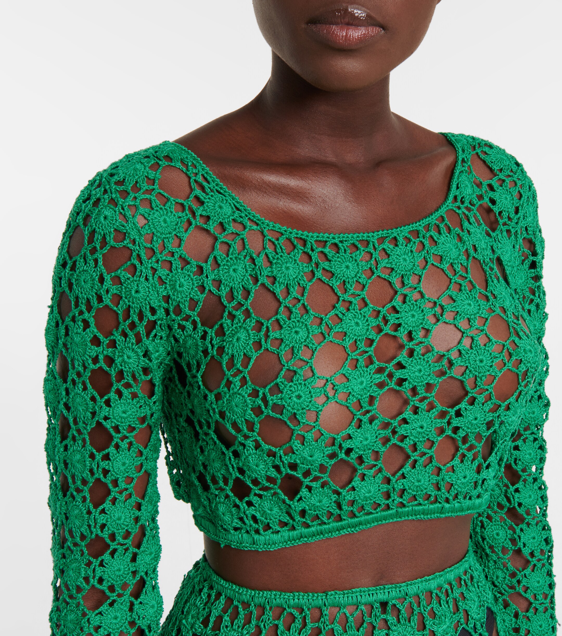 Anna Kosturova Bella crochet cotton crop top