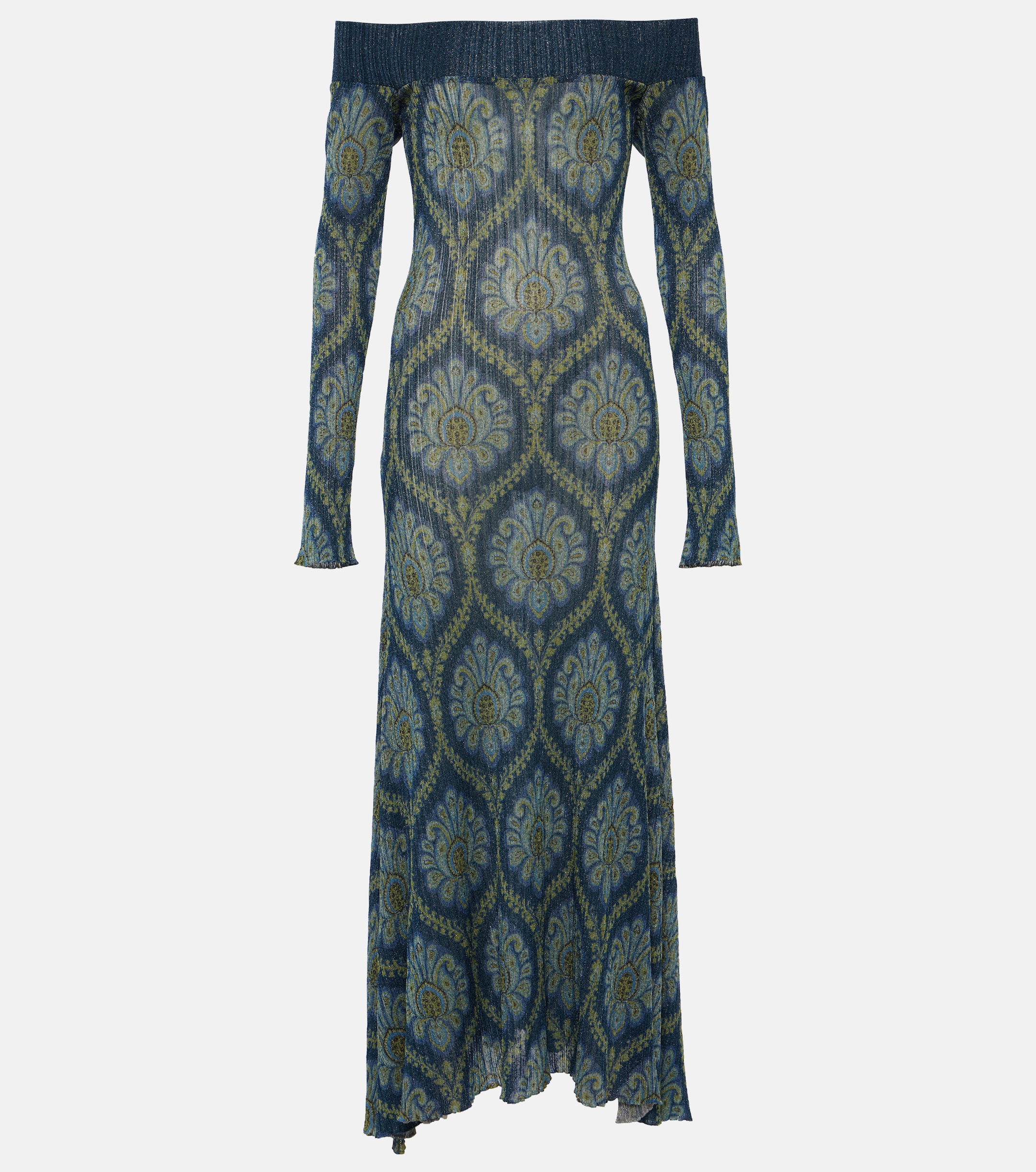 Etro Printed off-shoulder midi dress