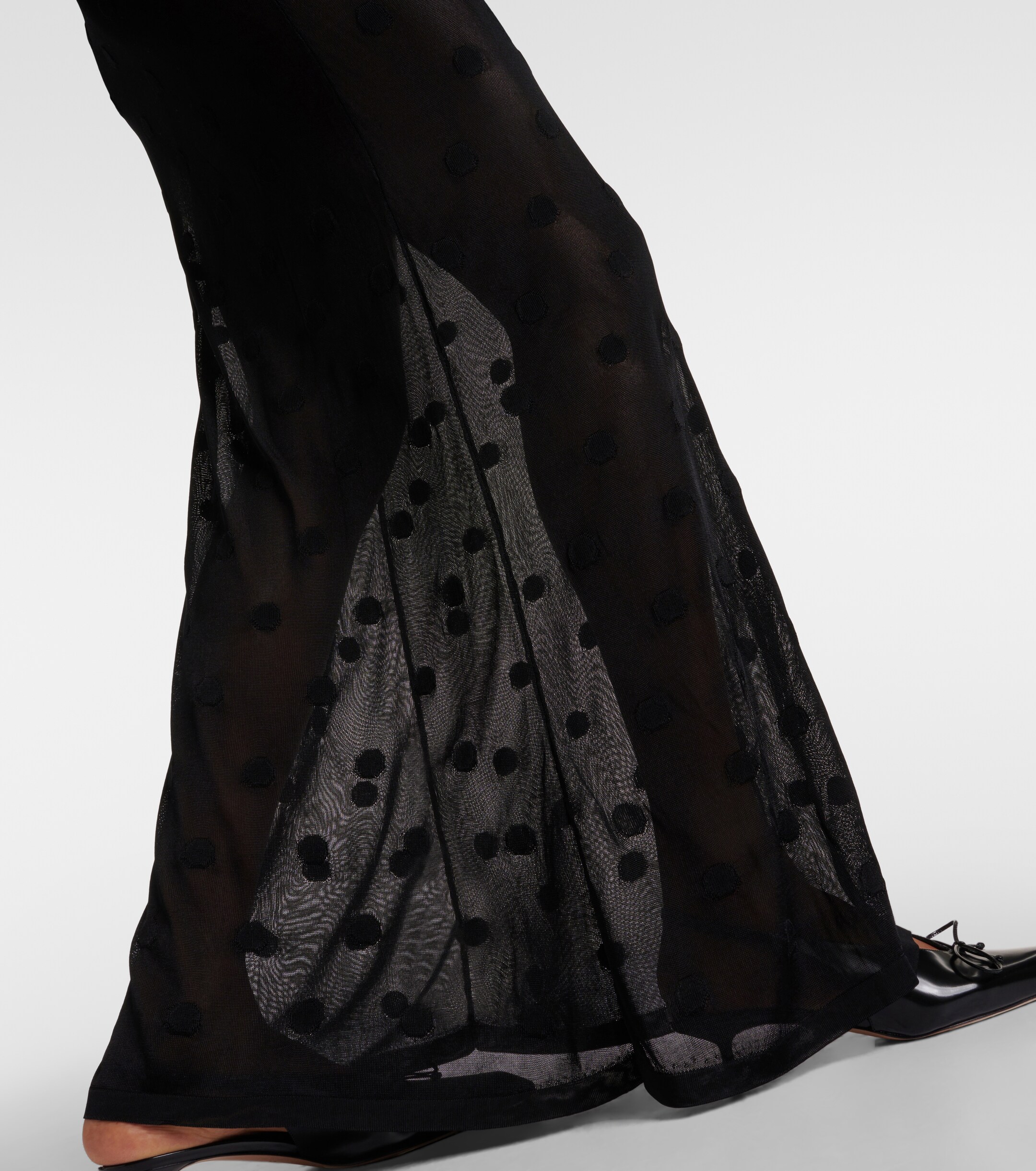 Jacquemus La Robe Maille Puntini polka-dot mesh gown