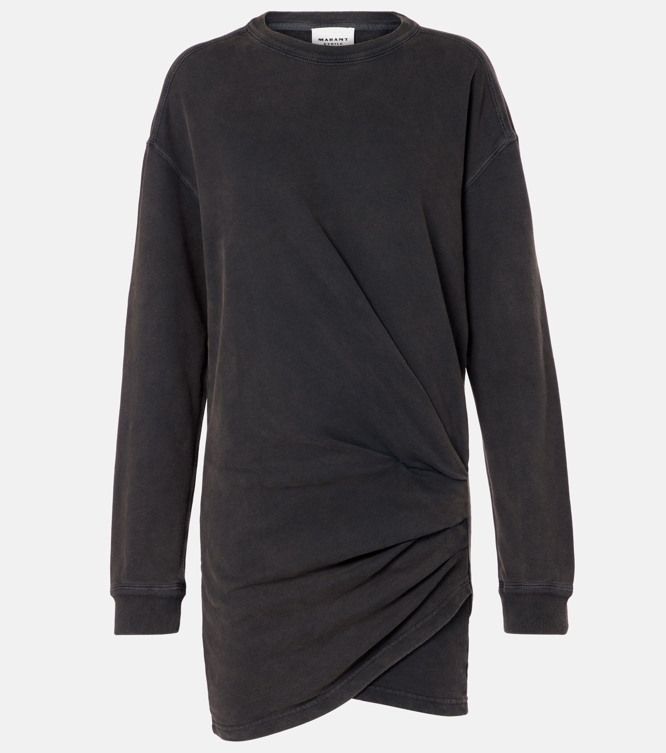 Marant Étoile Pipper gathered cotton sweatshirt dress