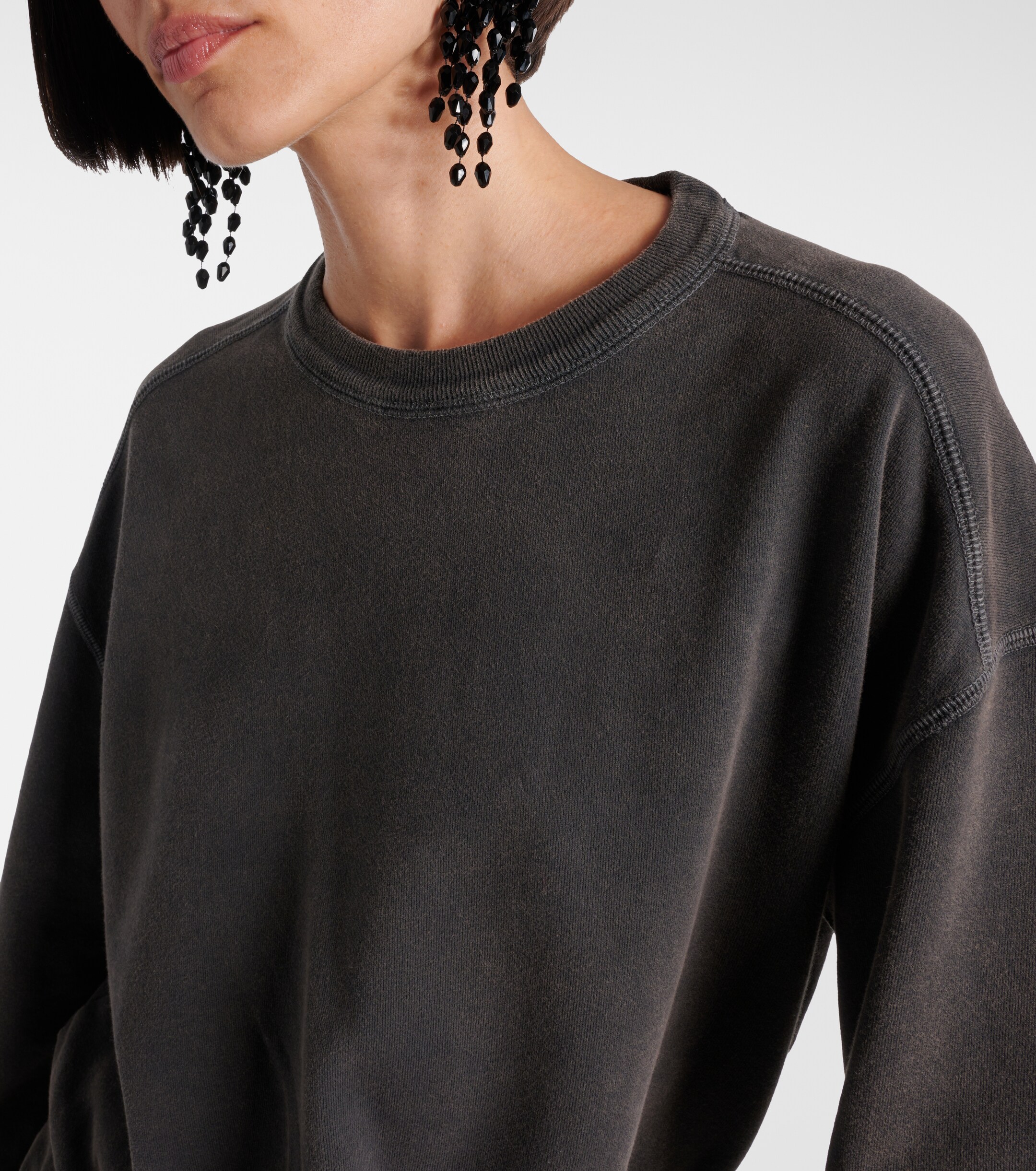 Marant Étoile Pipper gathered cotton sweatshirt dress