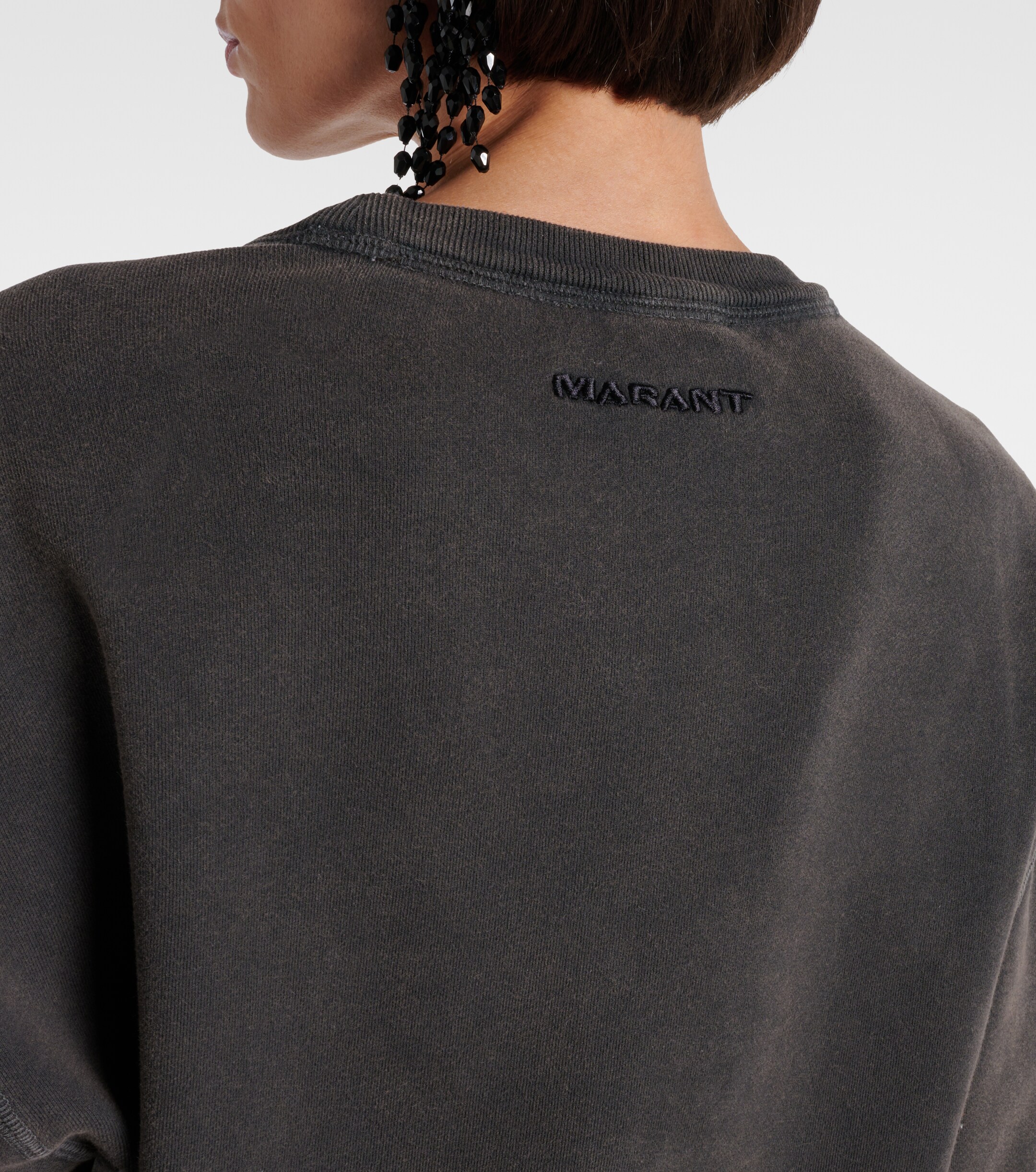 Marant Étoile Pipper gathered cotton sweatshirt dress