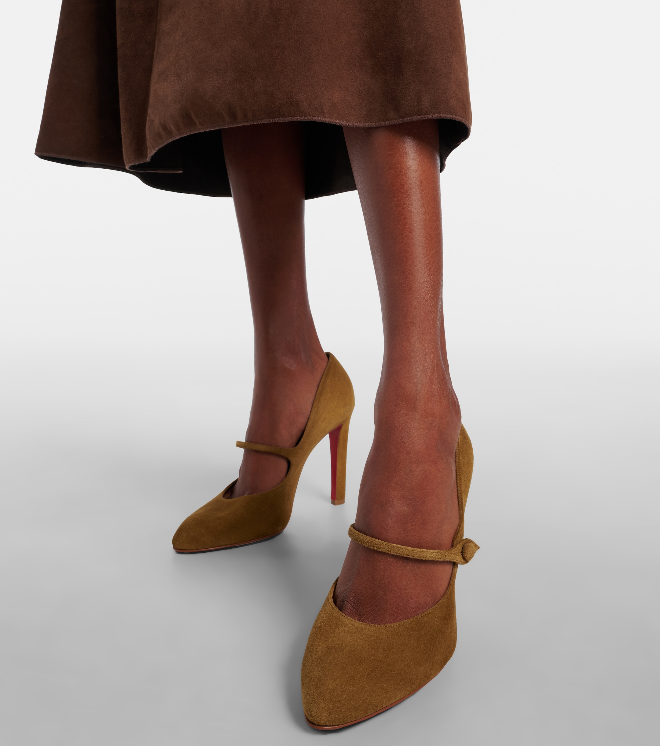 CHRISTIAN LOUBOUTIN Mary Fannylove 100 suede pumps