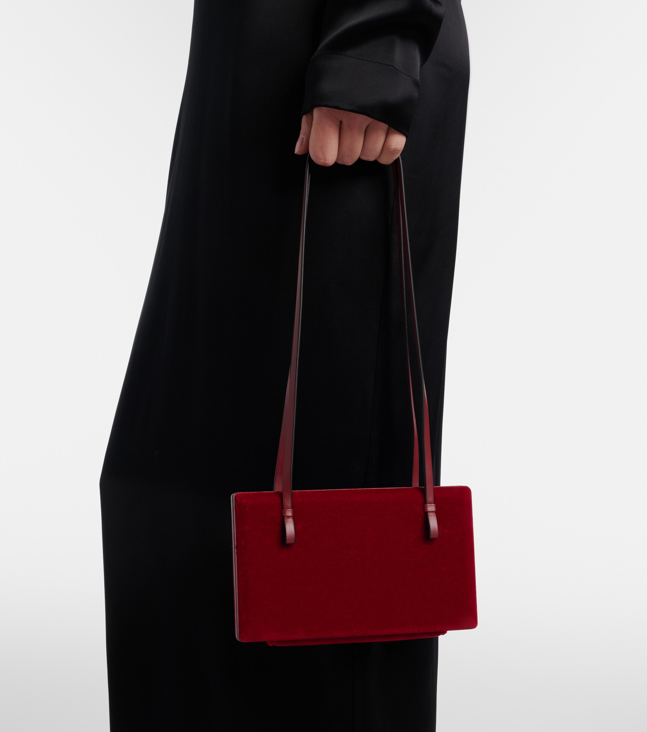 TOTEME Cocktail velvet shoulder bag
