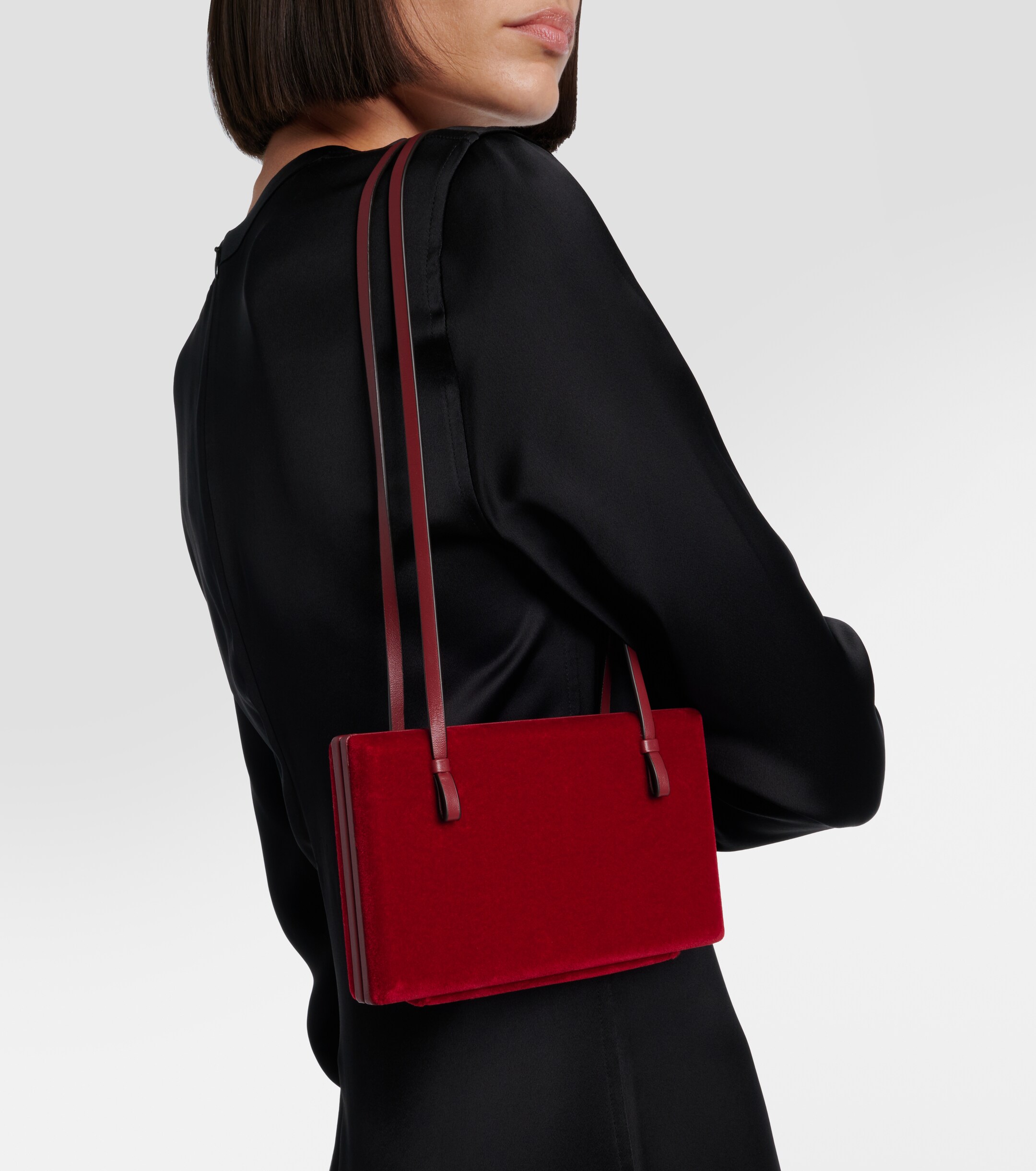 TOTEME Cocktail velvet shoulder bag
