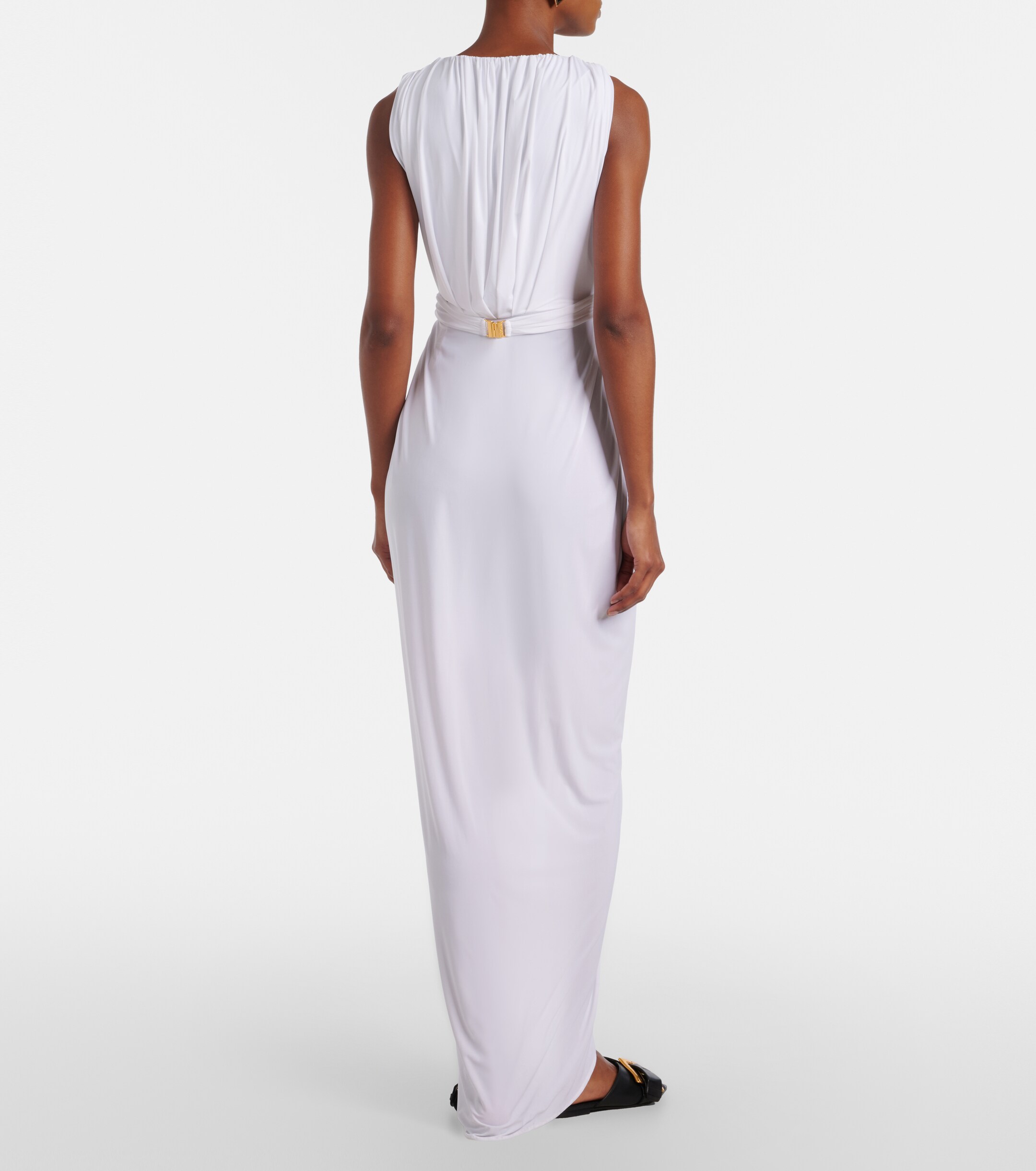 Balmain Balmain Embellished jersey maxi dress
