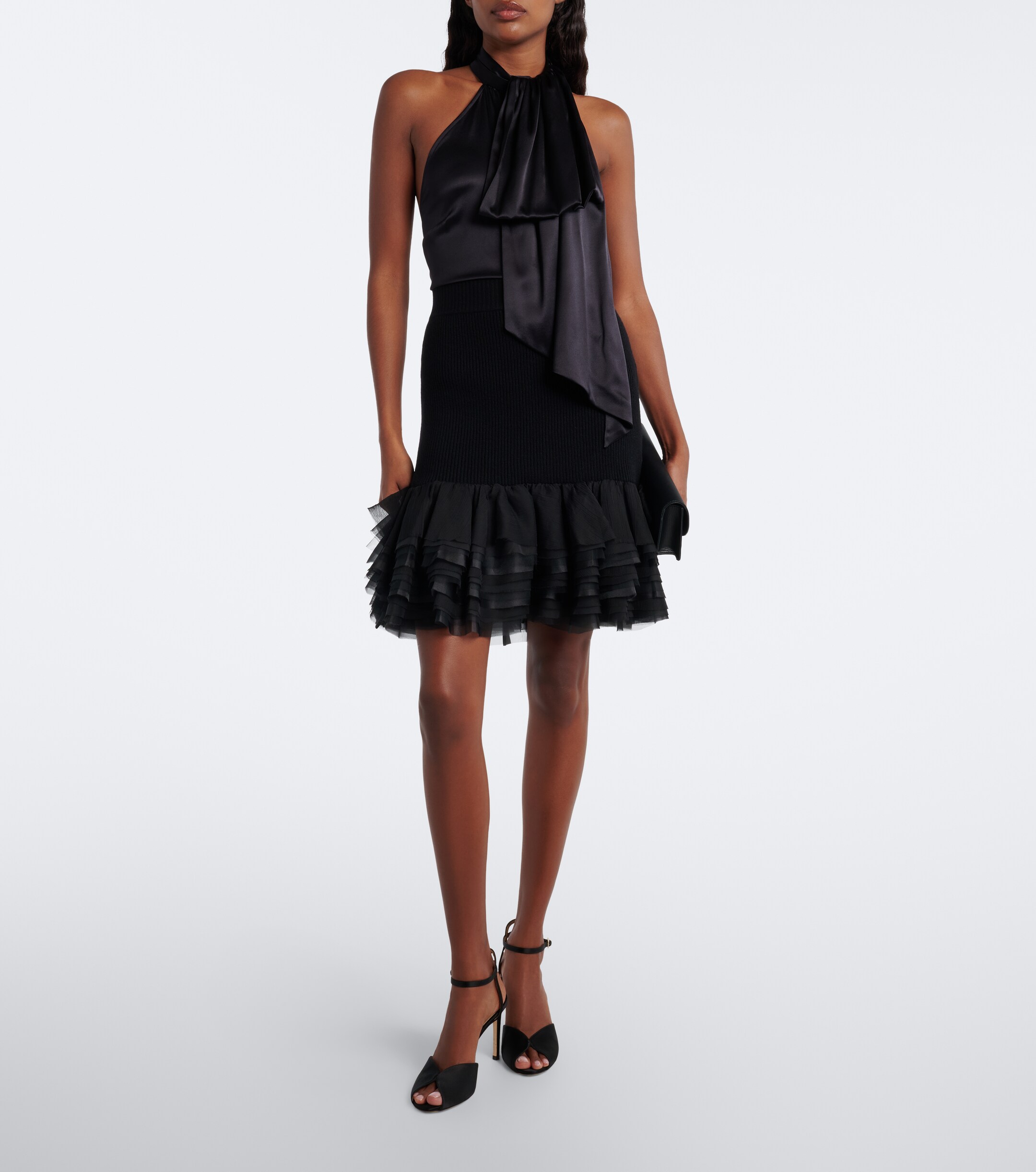 Nina Ricci Nina Ricci Ruffled wool and cashmere miniskirt