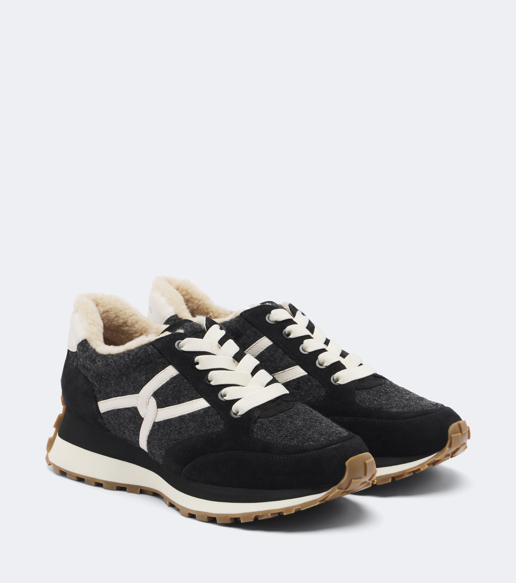 Veronica Beard Veronica Beard Valentina suede-trimmed sneakers