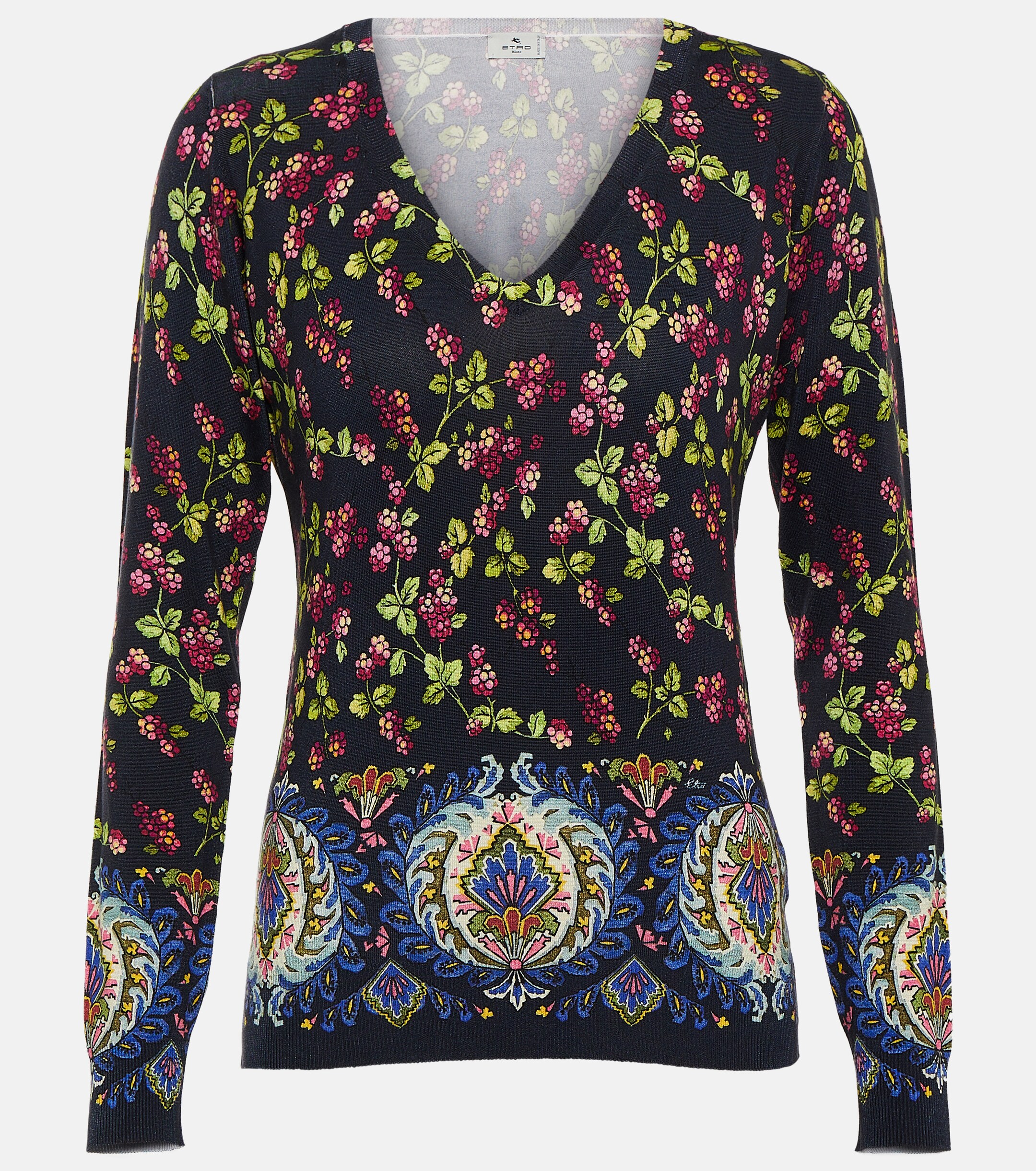Etro Printed silk-blend sweaters thumbnail
