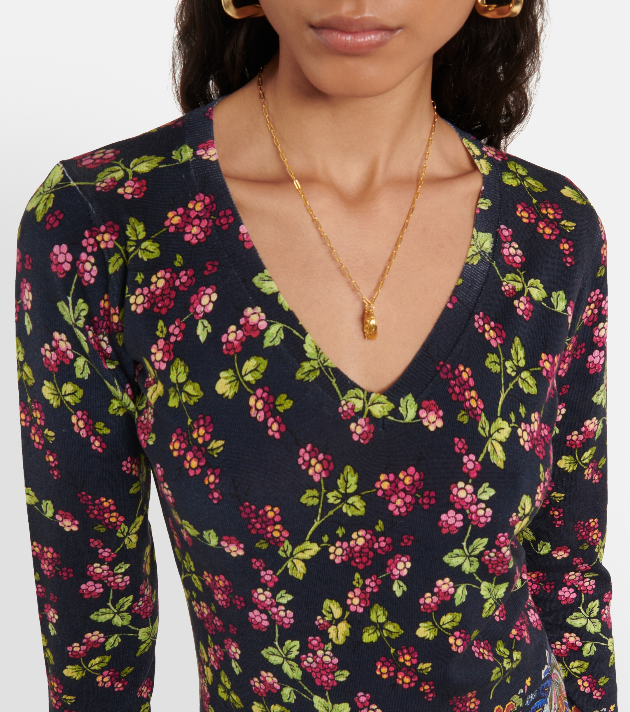 Etro Printed silk-blend sweaters thumbnail