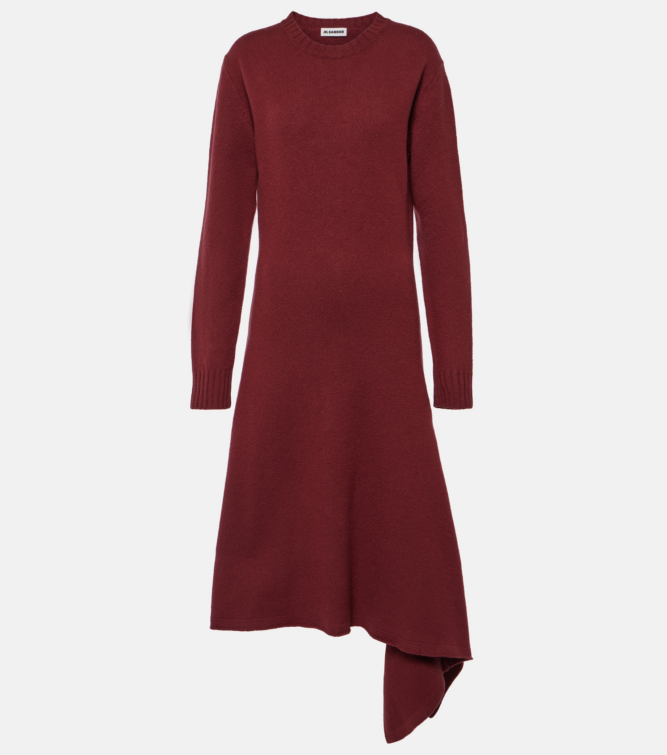 Jil Sander Asymmetric wool midi dress thumbnail