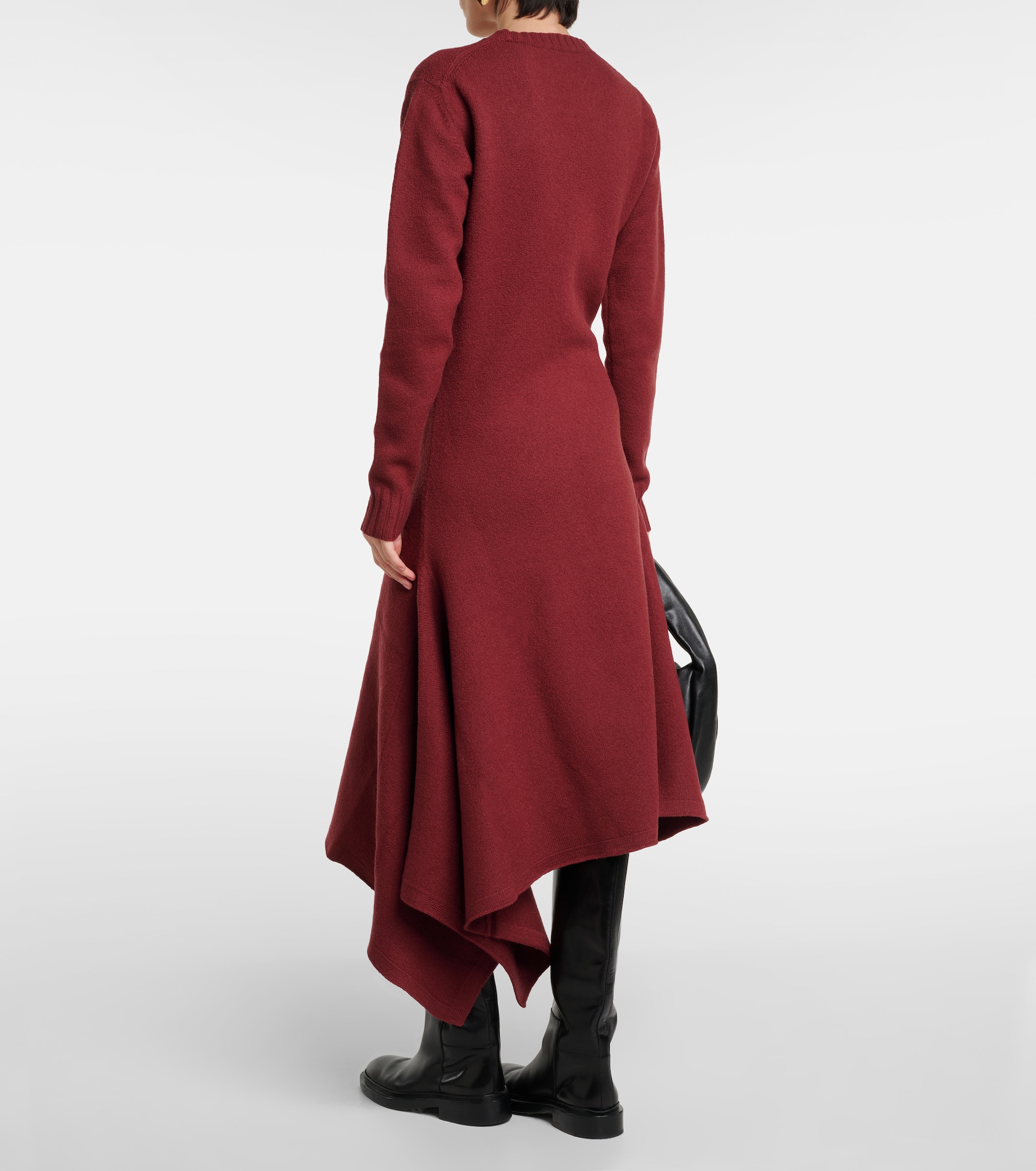 Jil Sander Asymmetric wool midi dress thumbnail