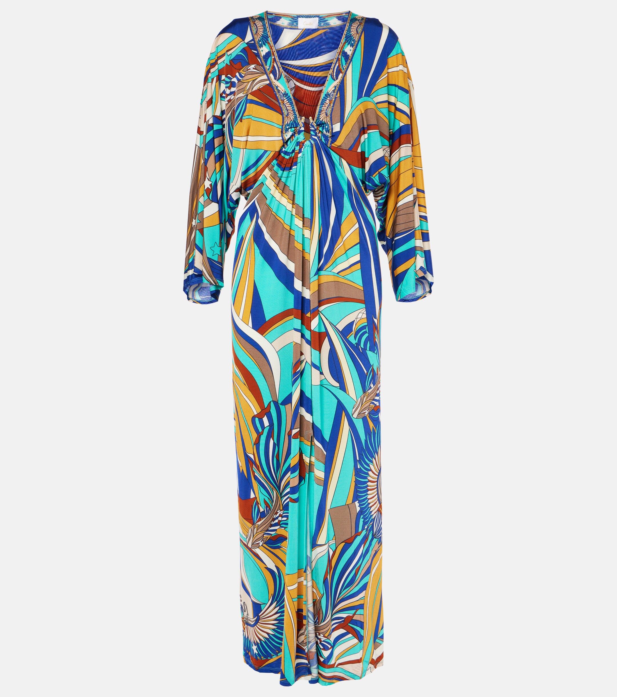Camilla Camilla Draped printed jersey maxi dress
