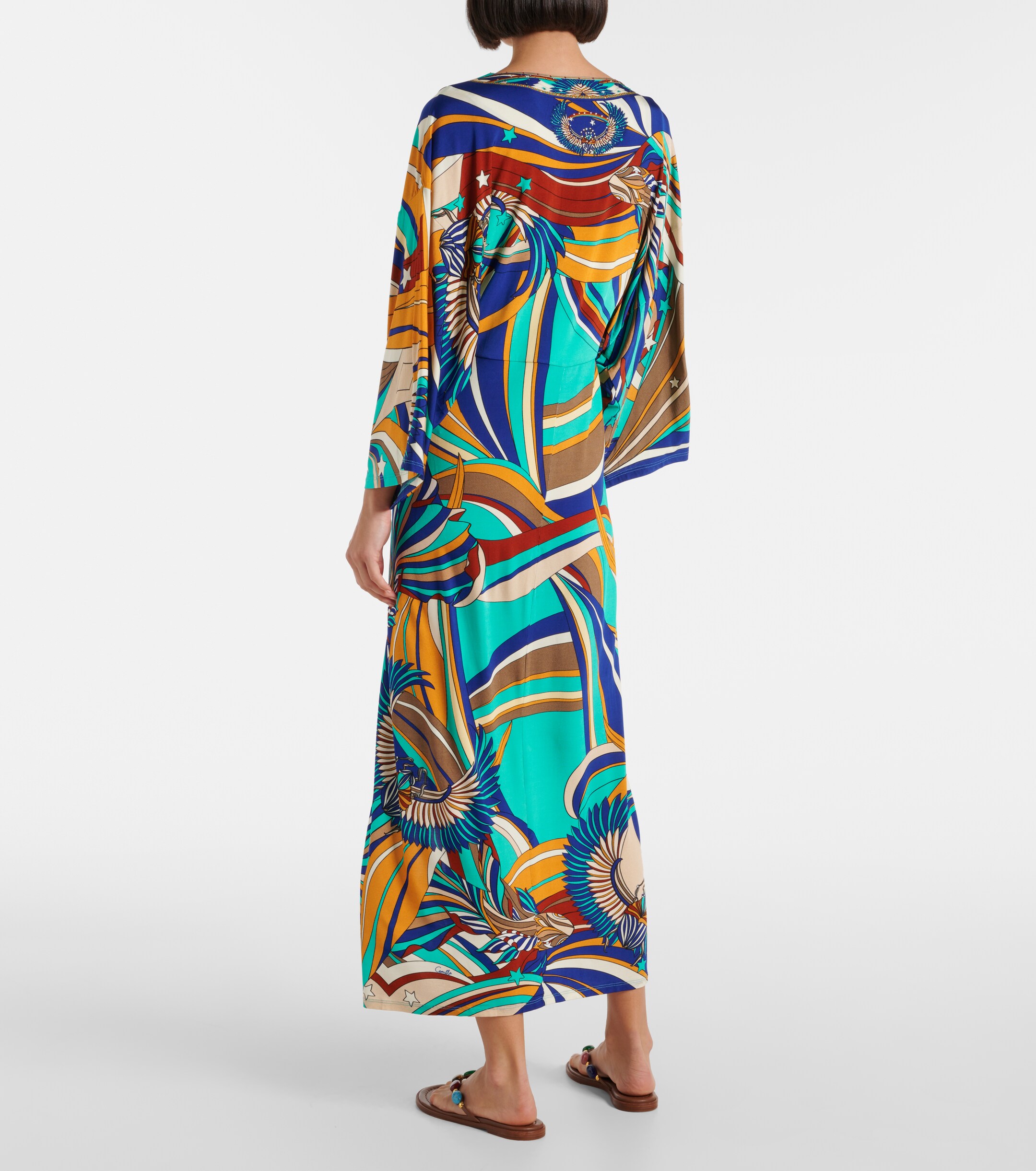Camilla Camilla Draped printed jersey maxi dress