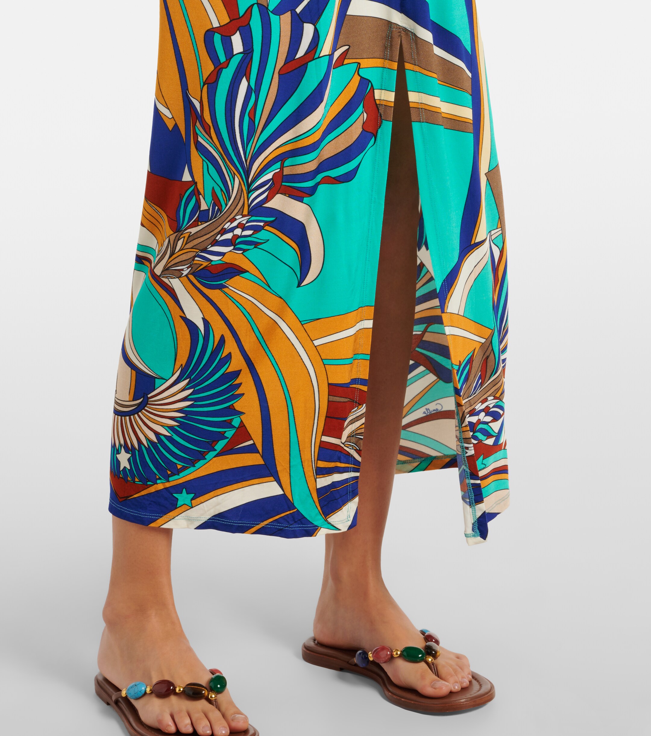 Camilla Camilla Draped printed jersey maxi dress
