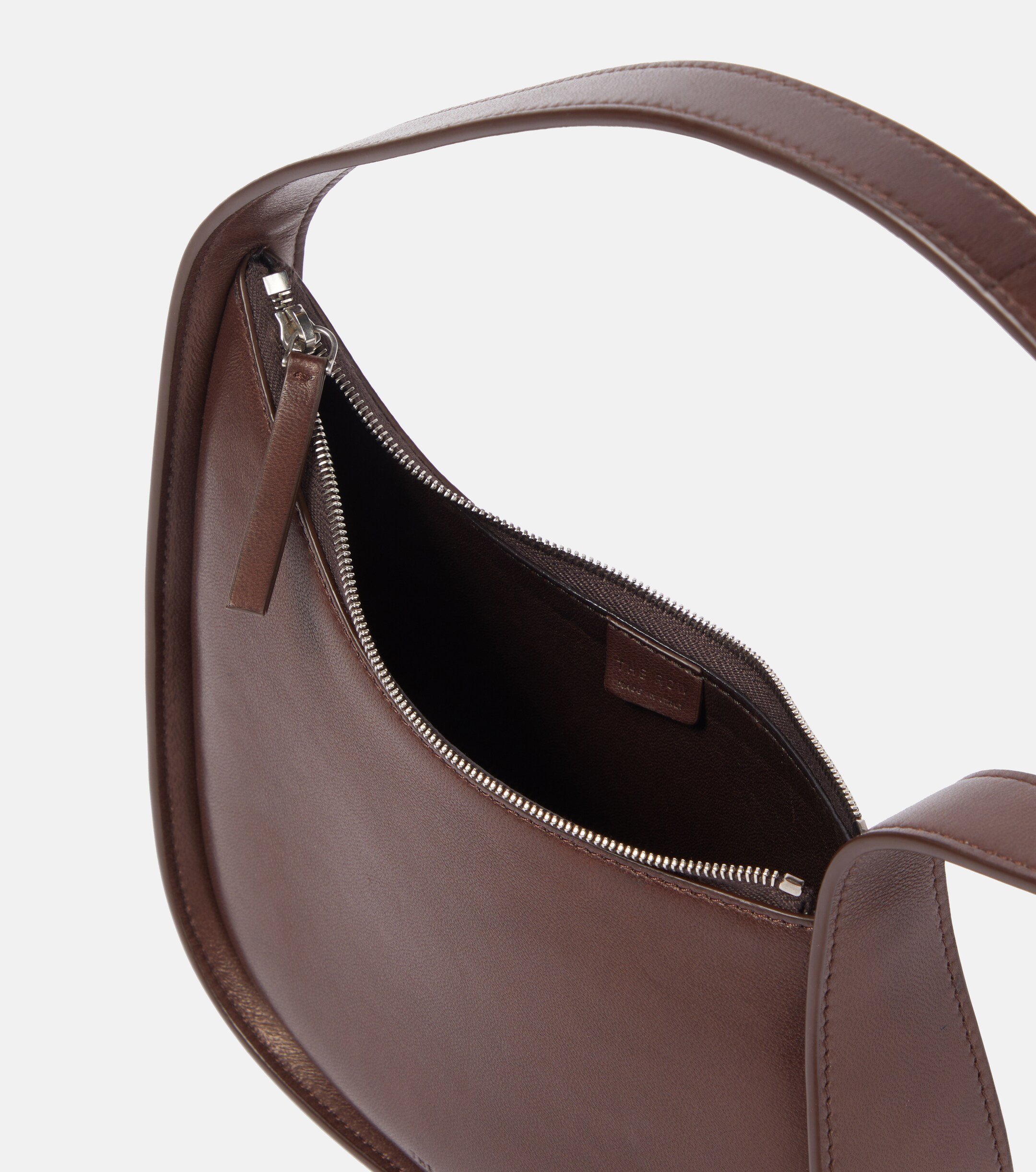 The Row Half Moon leather shoulder bag