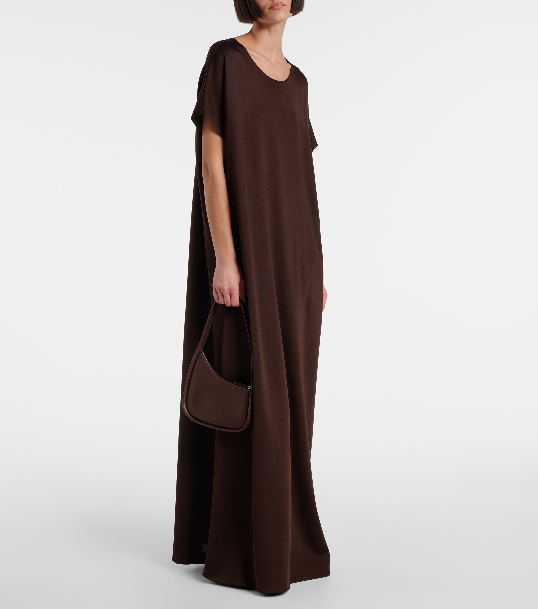 The Row Half Moon leather shoulder bag