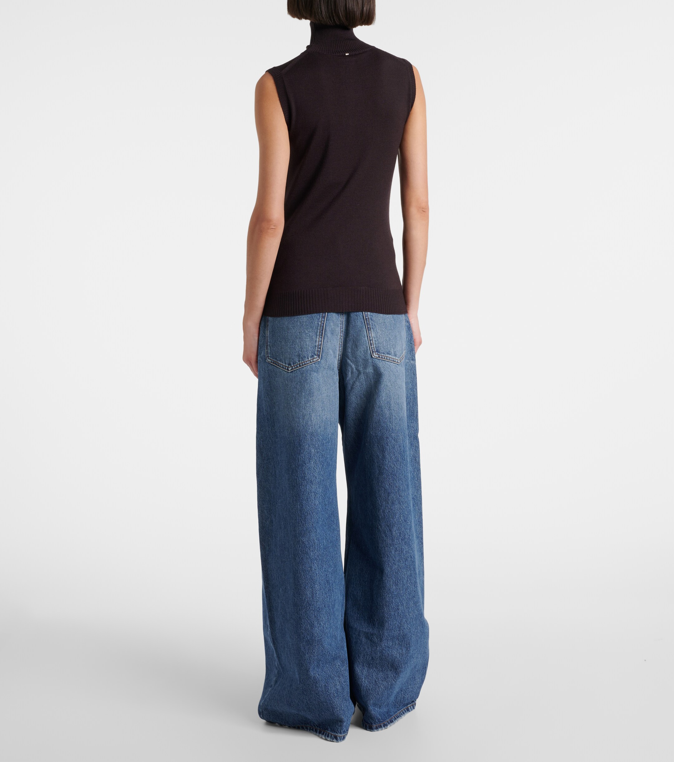 Sportmax Vertigo knitted virgin wool top