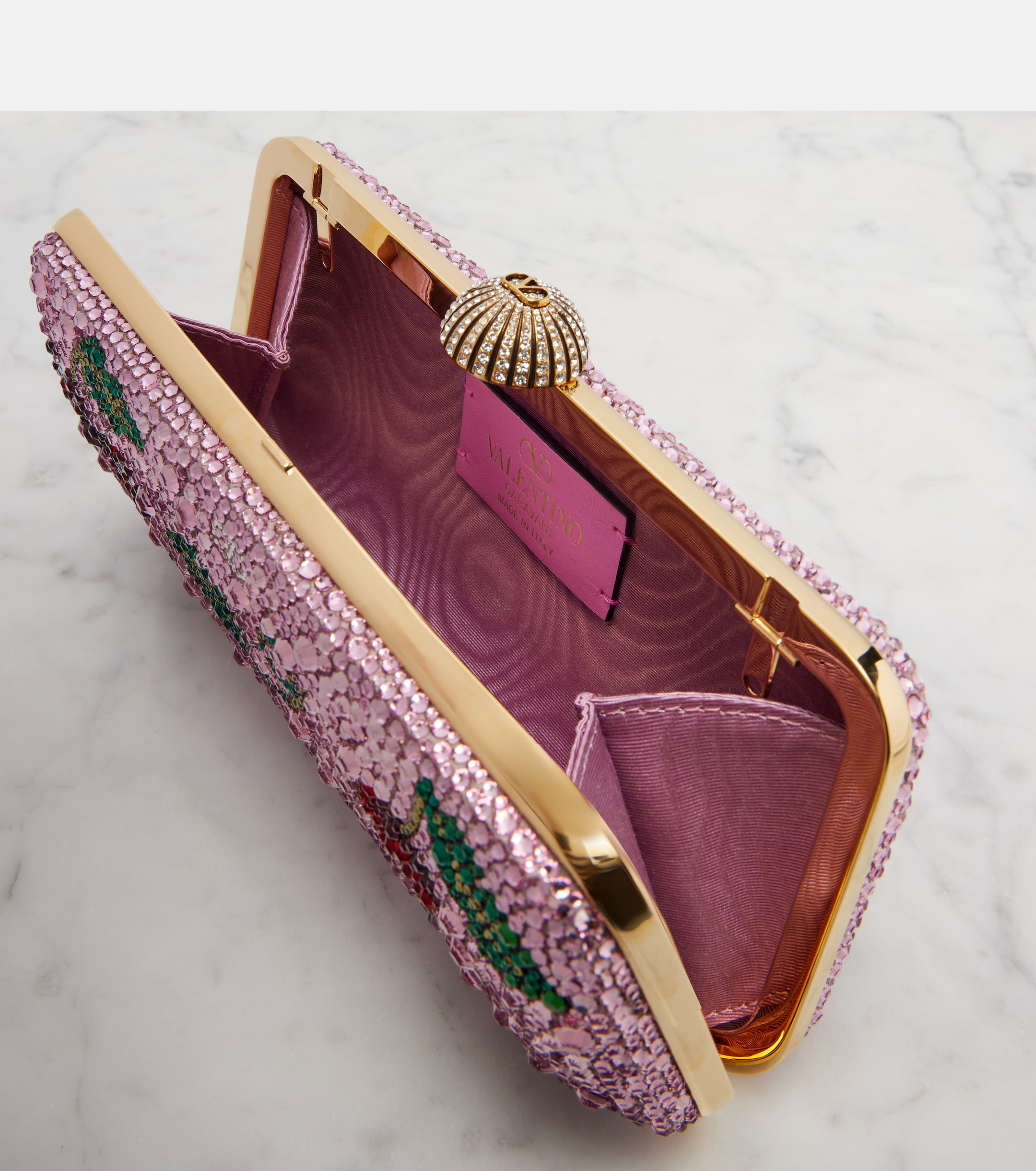 Valentino Garavani Carry Secrets Cherryfic embellished clutch thumbnail