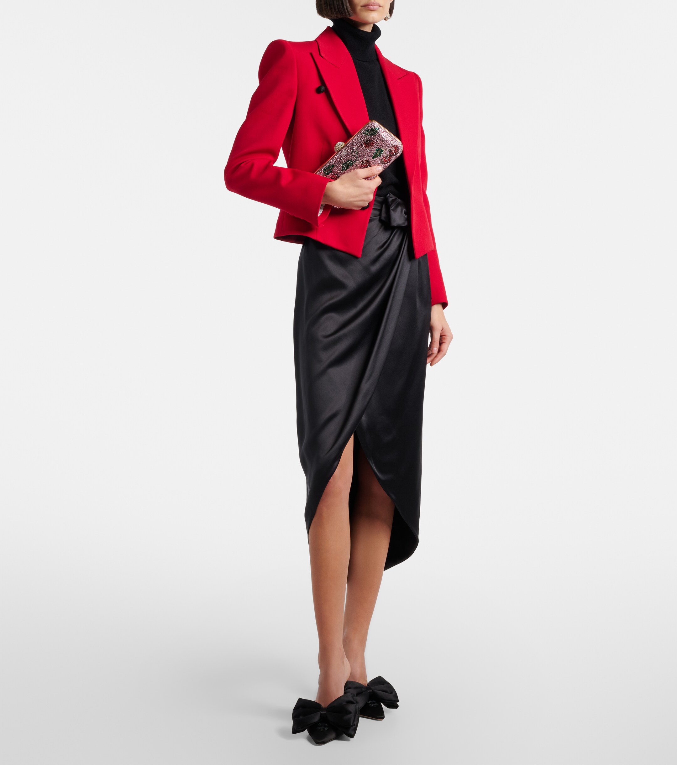 Valentino Garavani Carry Secrets Cherryfic embellished clutch thumbnail
