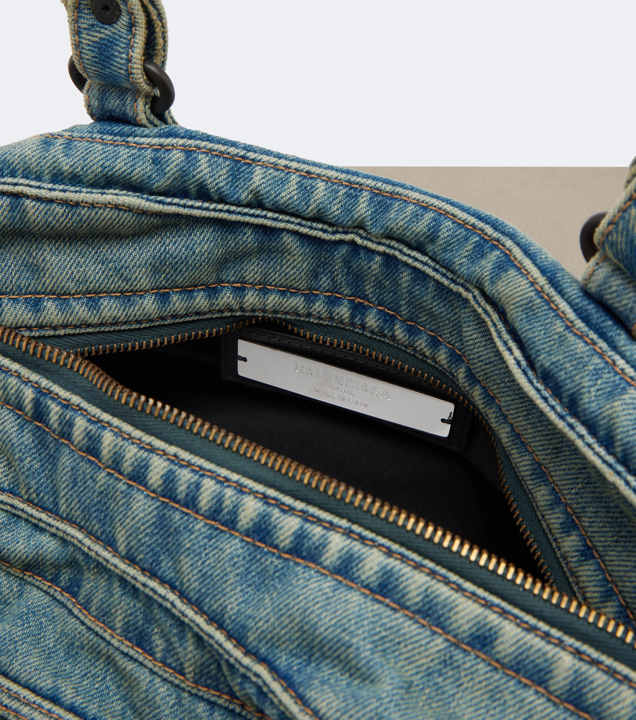 Balenciaga Le City East-West denim shoulder bag