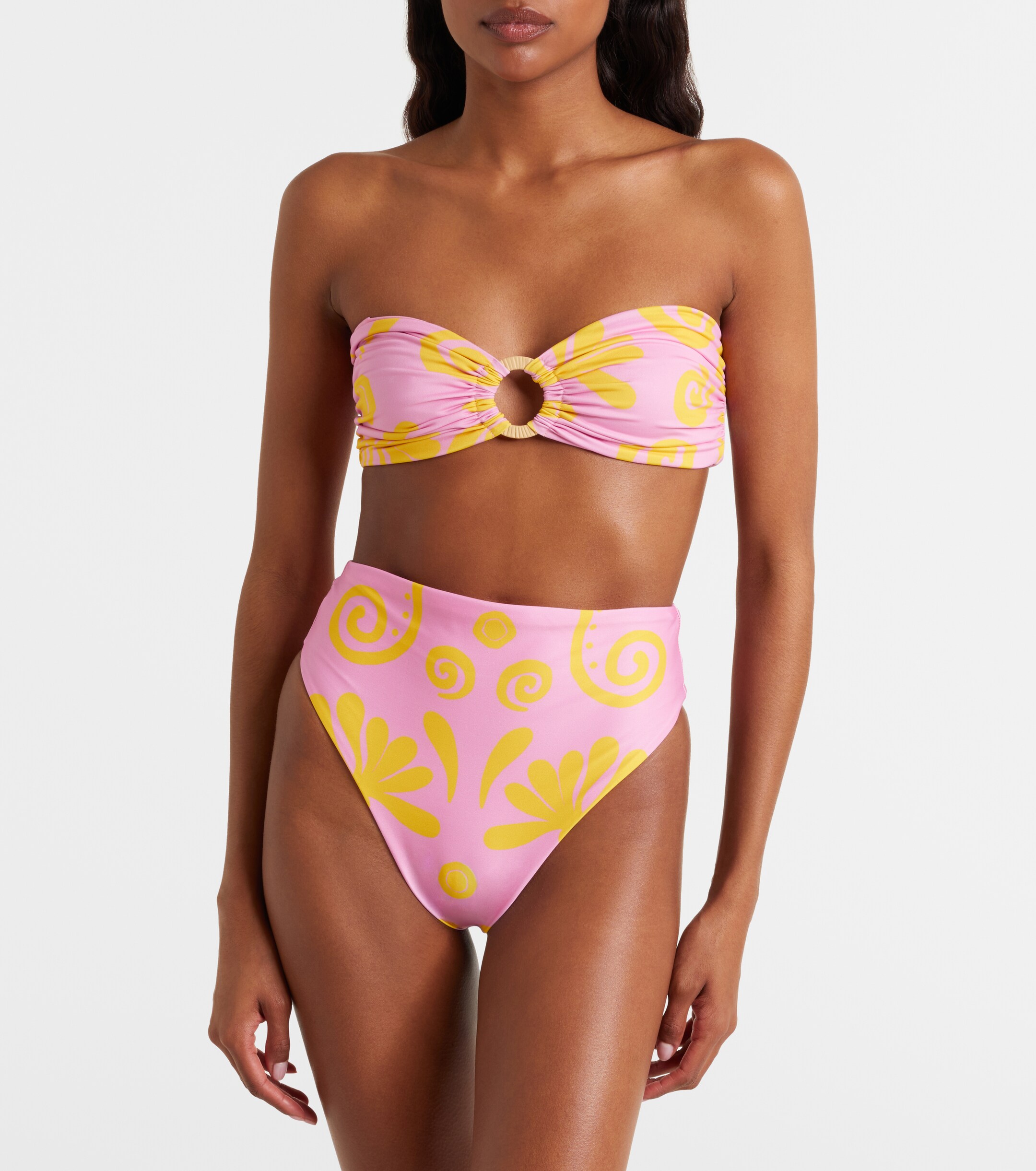 Cala de la Cruz Cala de la Cruz Lulu printed bandeau bikini top