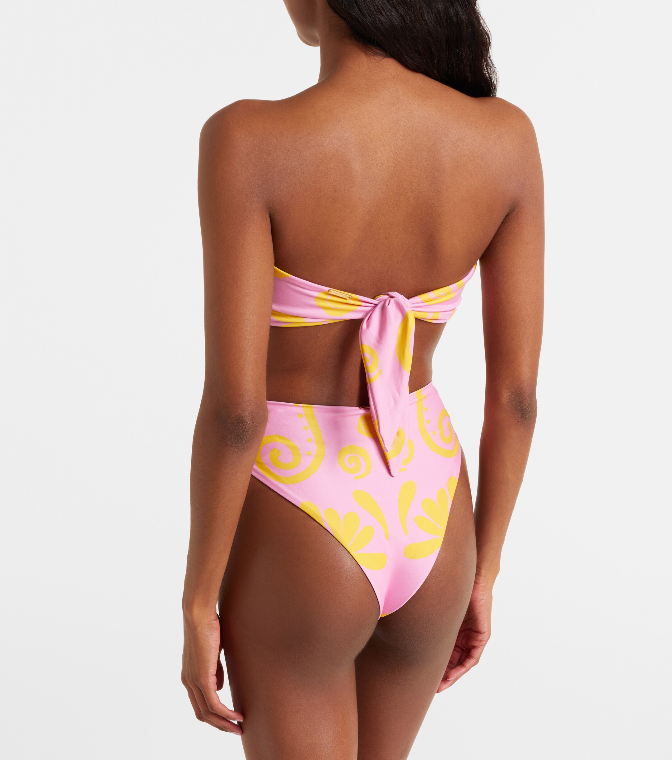 Cala de la Cruz Cala de la Cruz Lulu printed bandeau bikini top