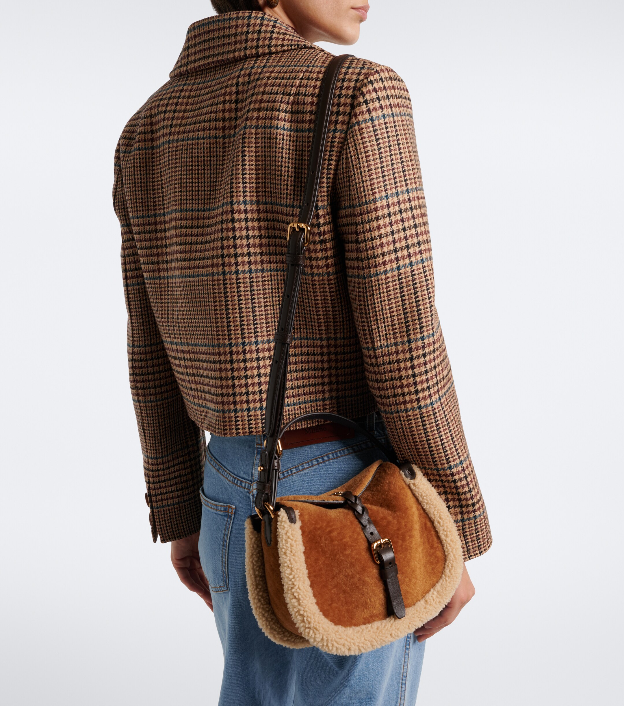 Etro Pony Small shearling top-handle bag