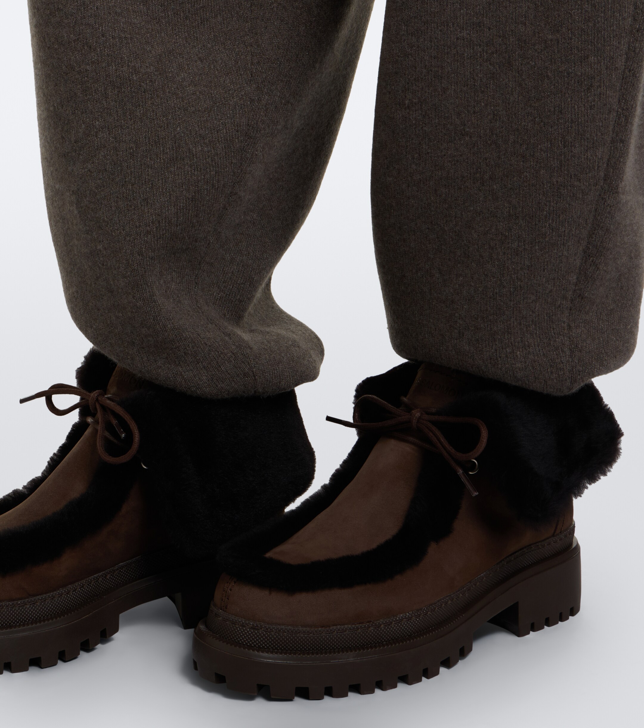 Yves Salomon Yves Salomon Shearling-lined suede ankle boots
