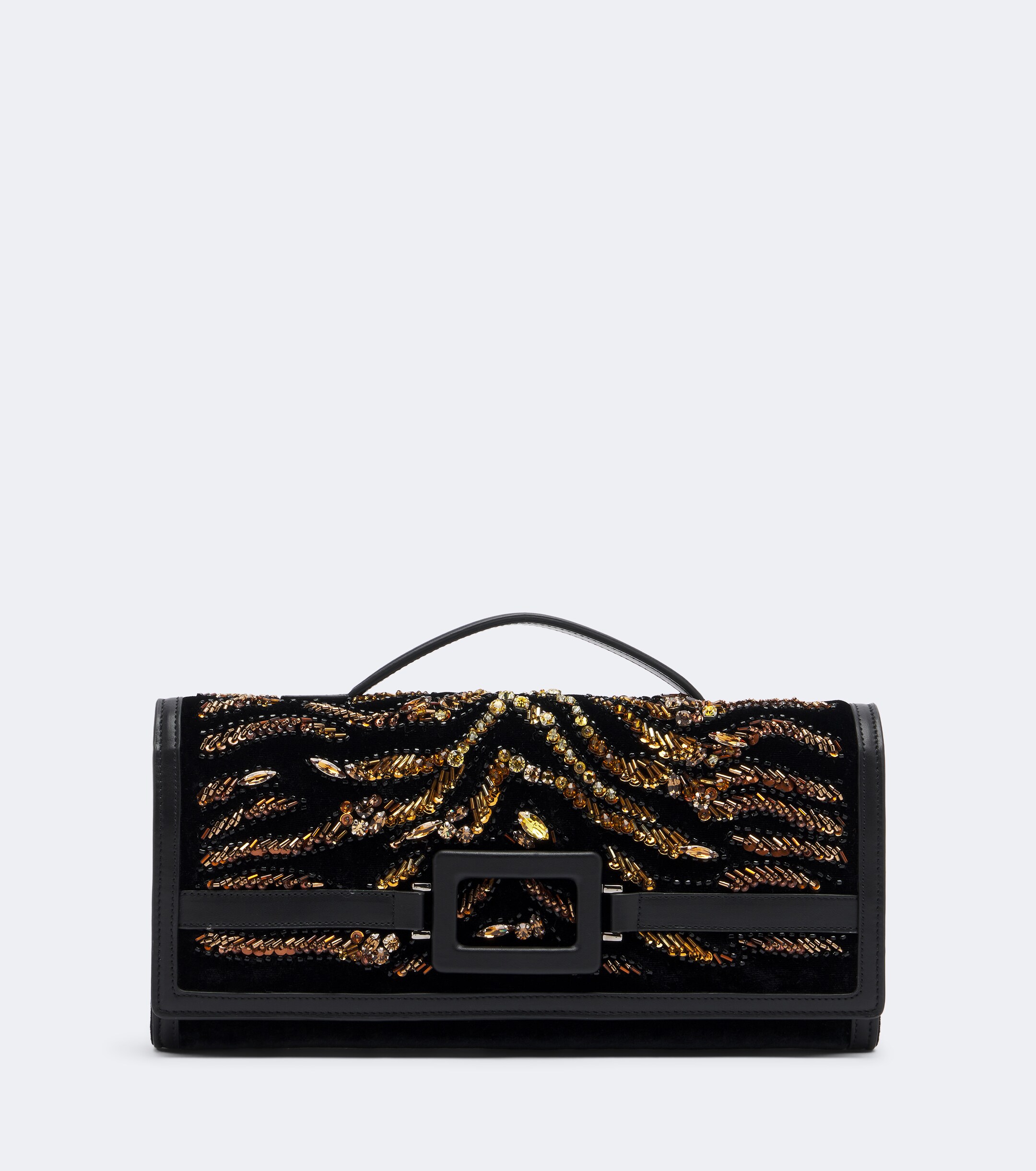 ROGER VIVIER Roger Vivier Belle Vivier embellished velvet clutch