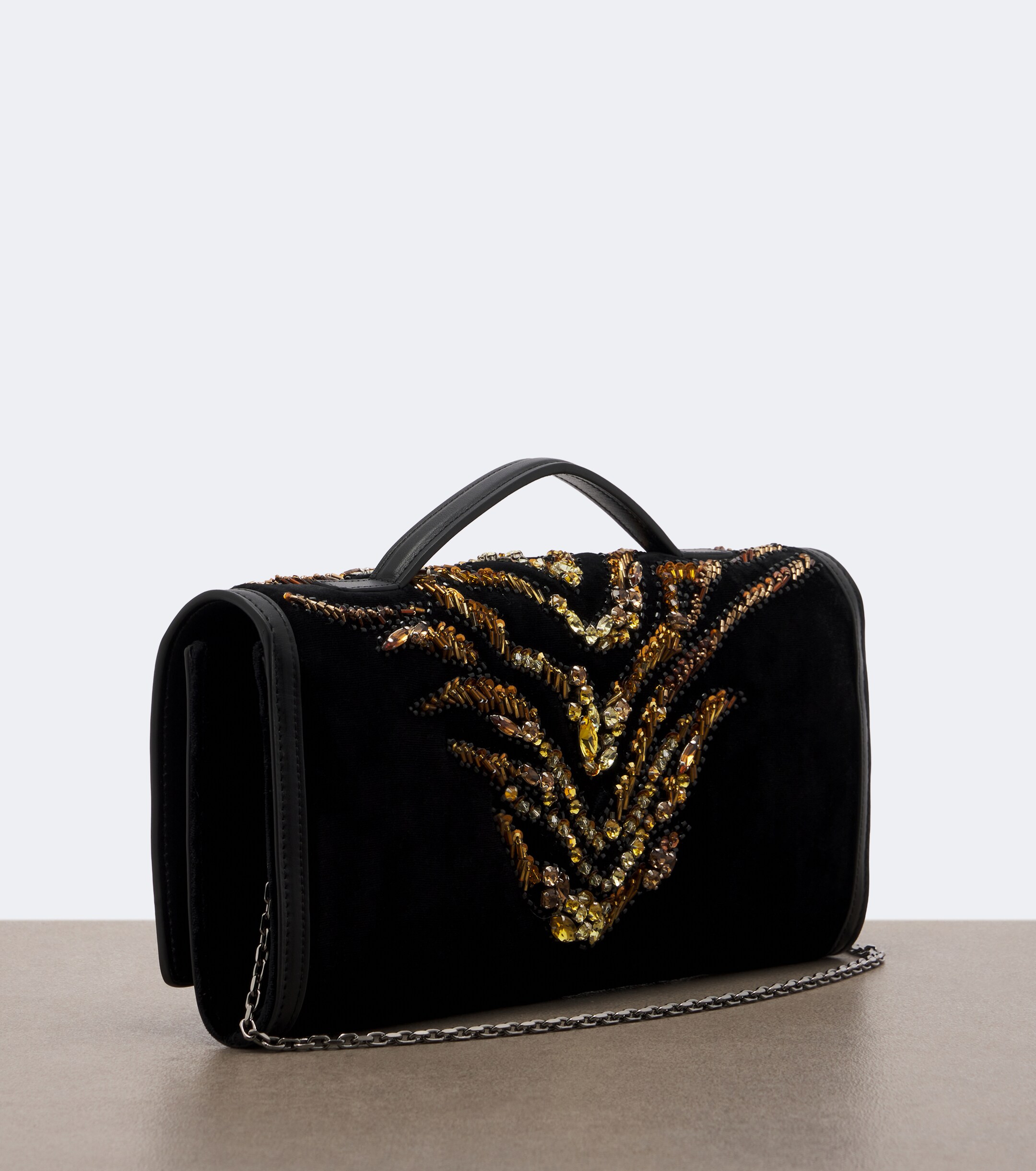 ROGER VIVIER Roger Vivier Belle Vivier embellished velvet clutch