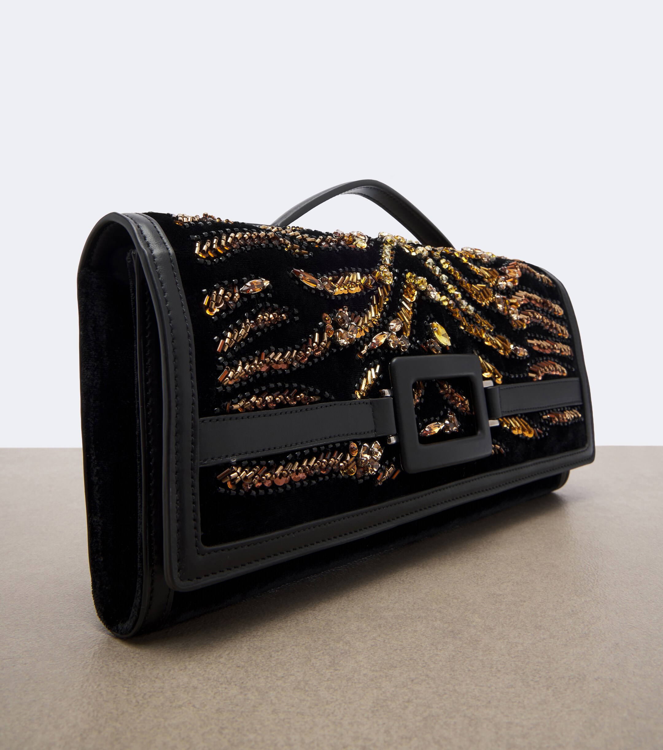 ROGER VIVIER Roger Vivier Belle Vivier embellished velvet clutch