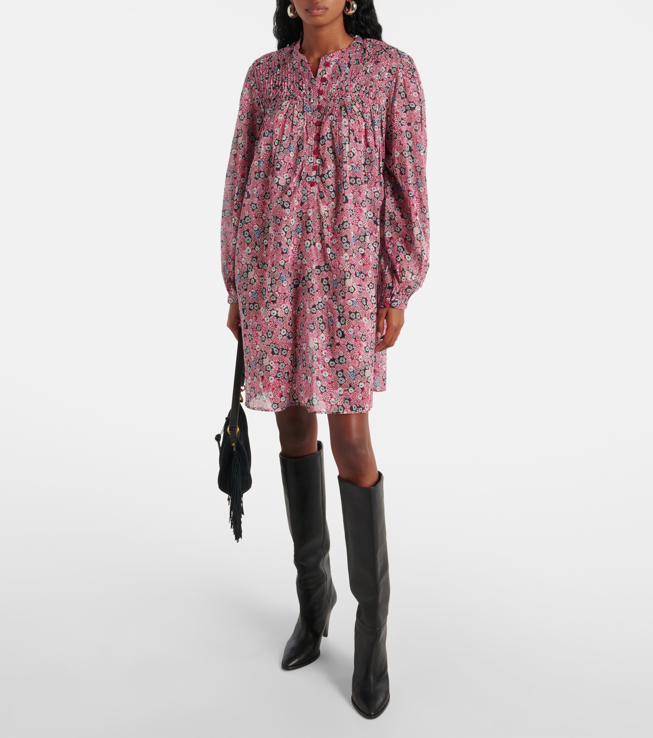 Marant Étoile Danael printed cotton voile minidress