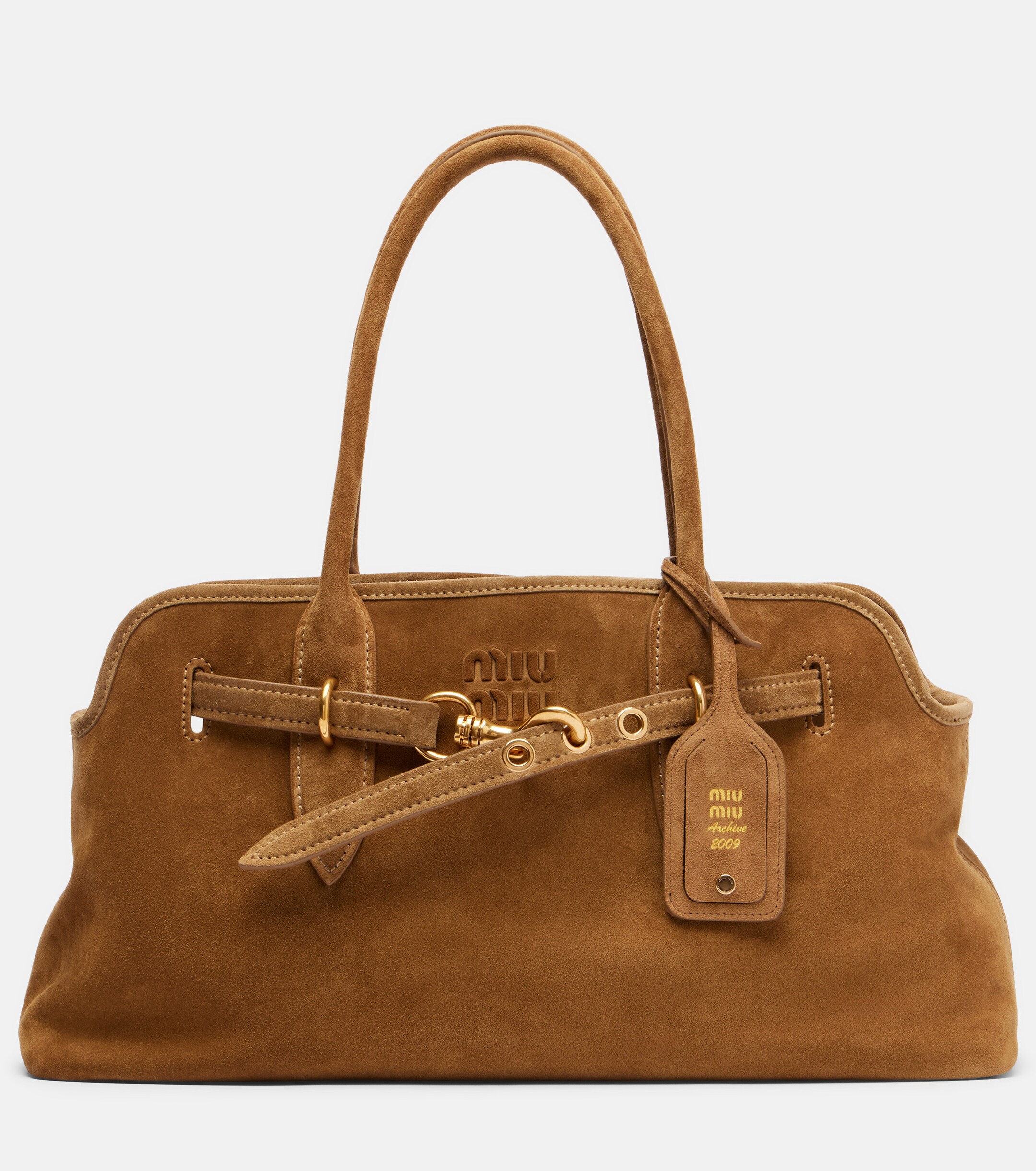 Miu Miu Adventure suede tote bag