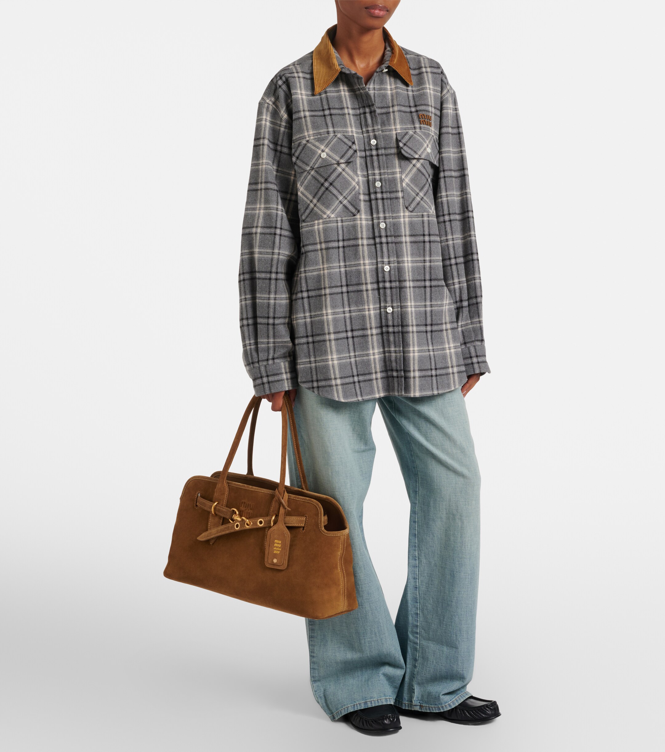 Miu Miu Adventure suede tote bag