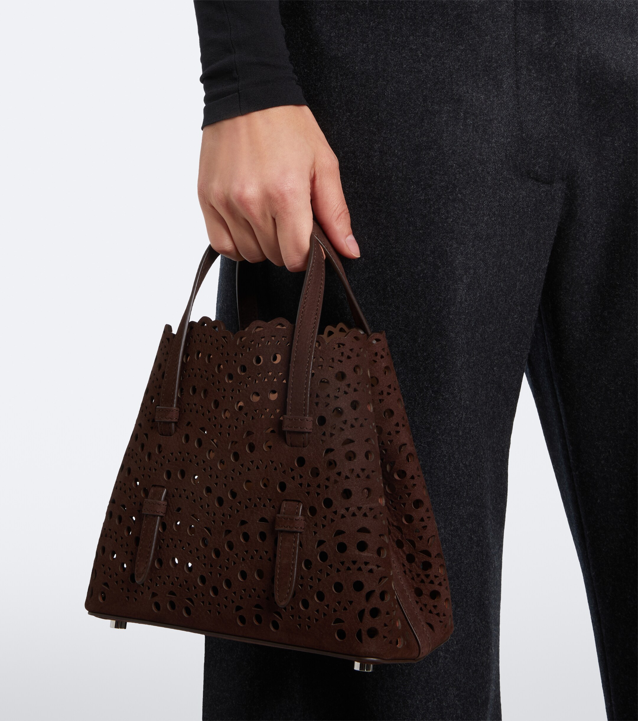 Alaïa Mina 20 New Vienne leather tote bag