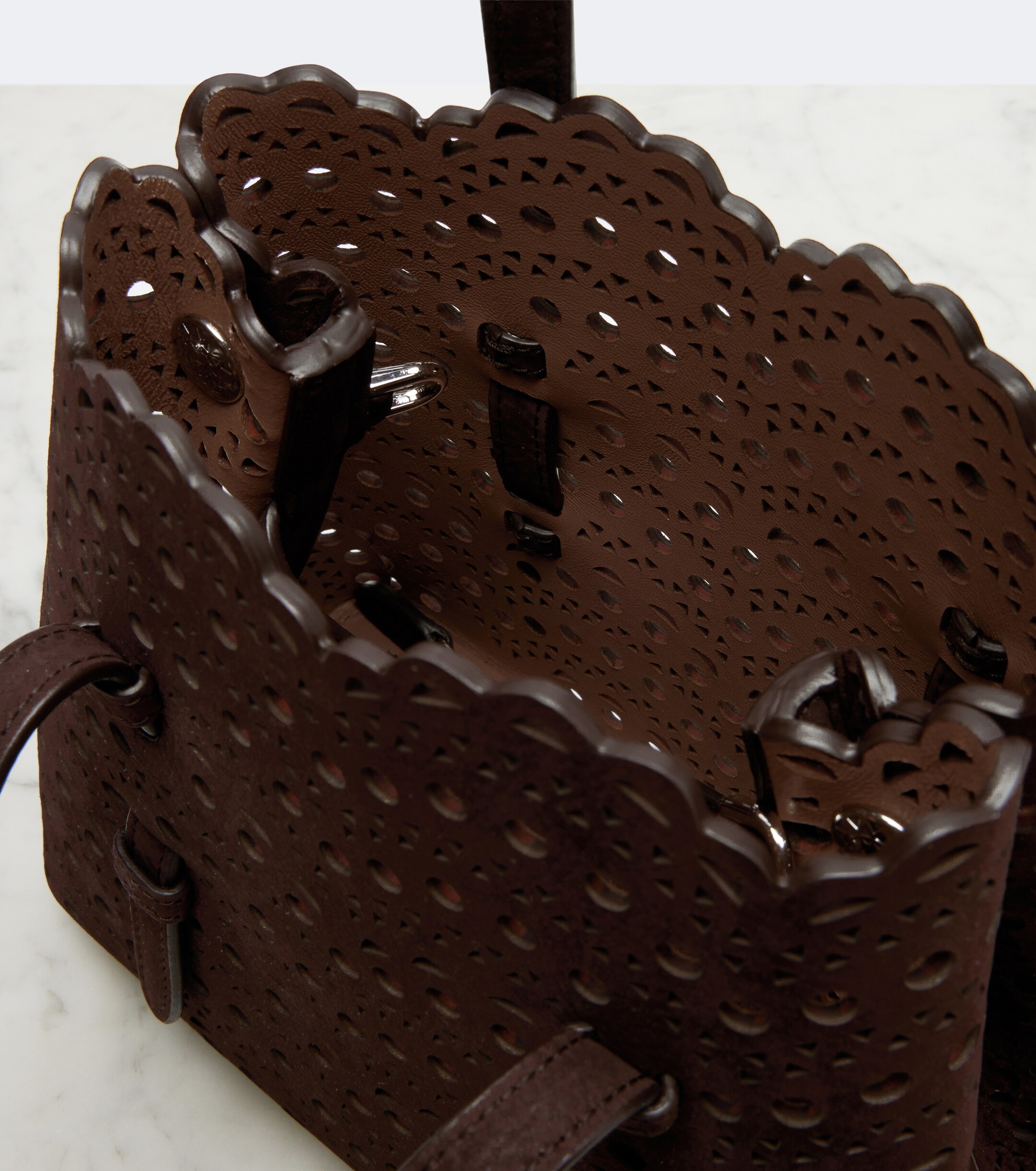 Alaïa Mina 20 New Vienne leather tote bag